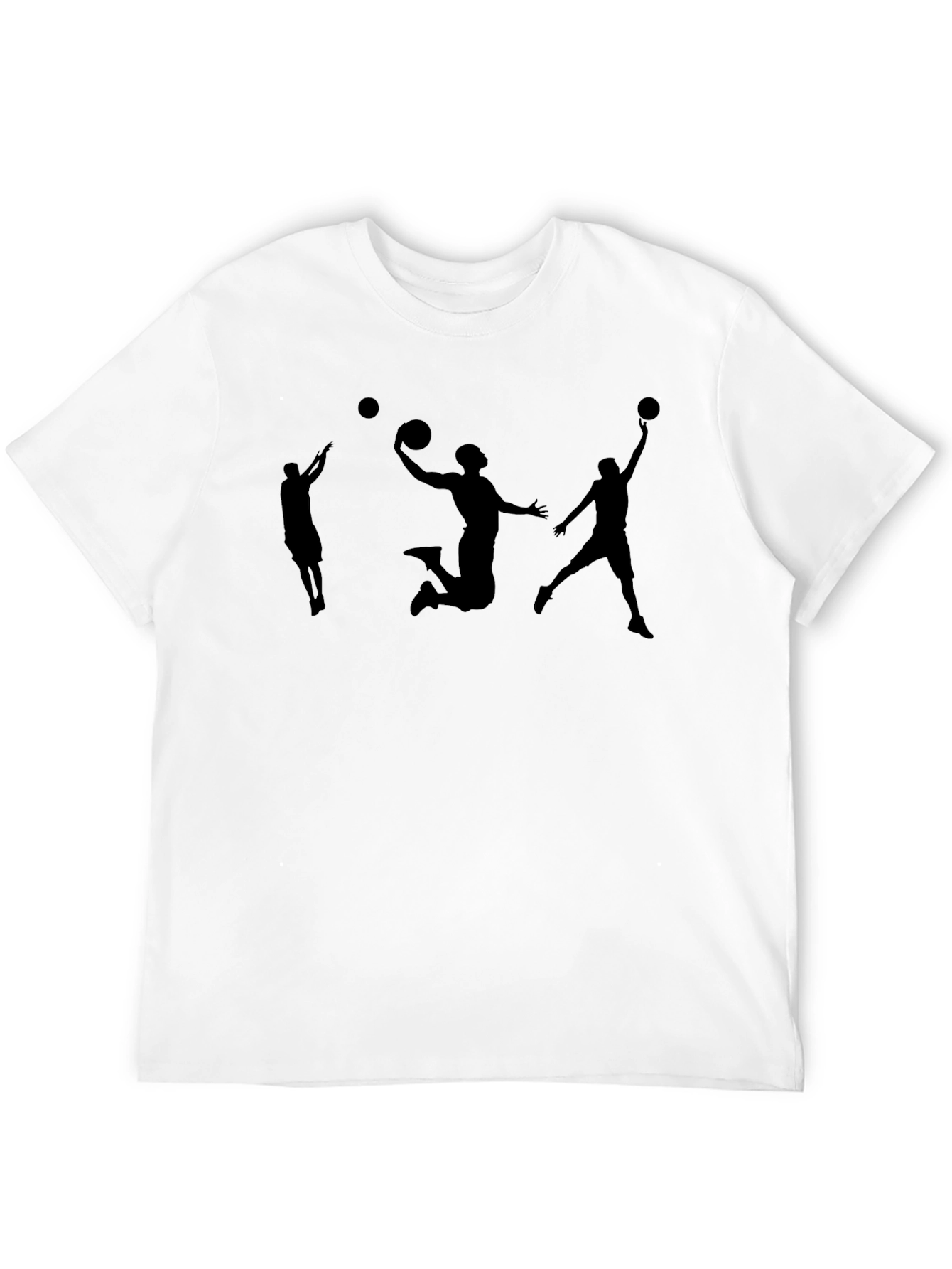 Basketball Silhouette T-Shirt - Classic Black Tee