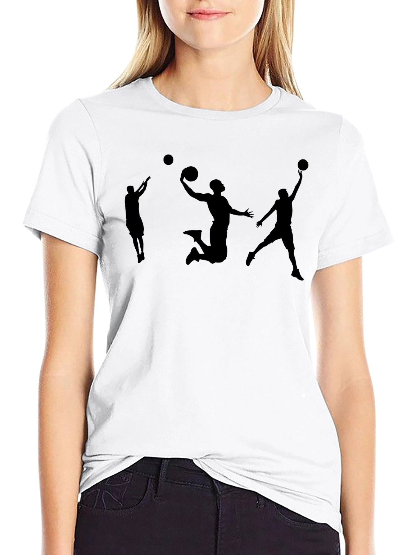 Basketball Silhouette T-Shirt - Classic Black Tee