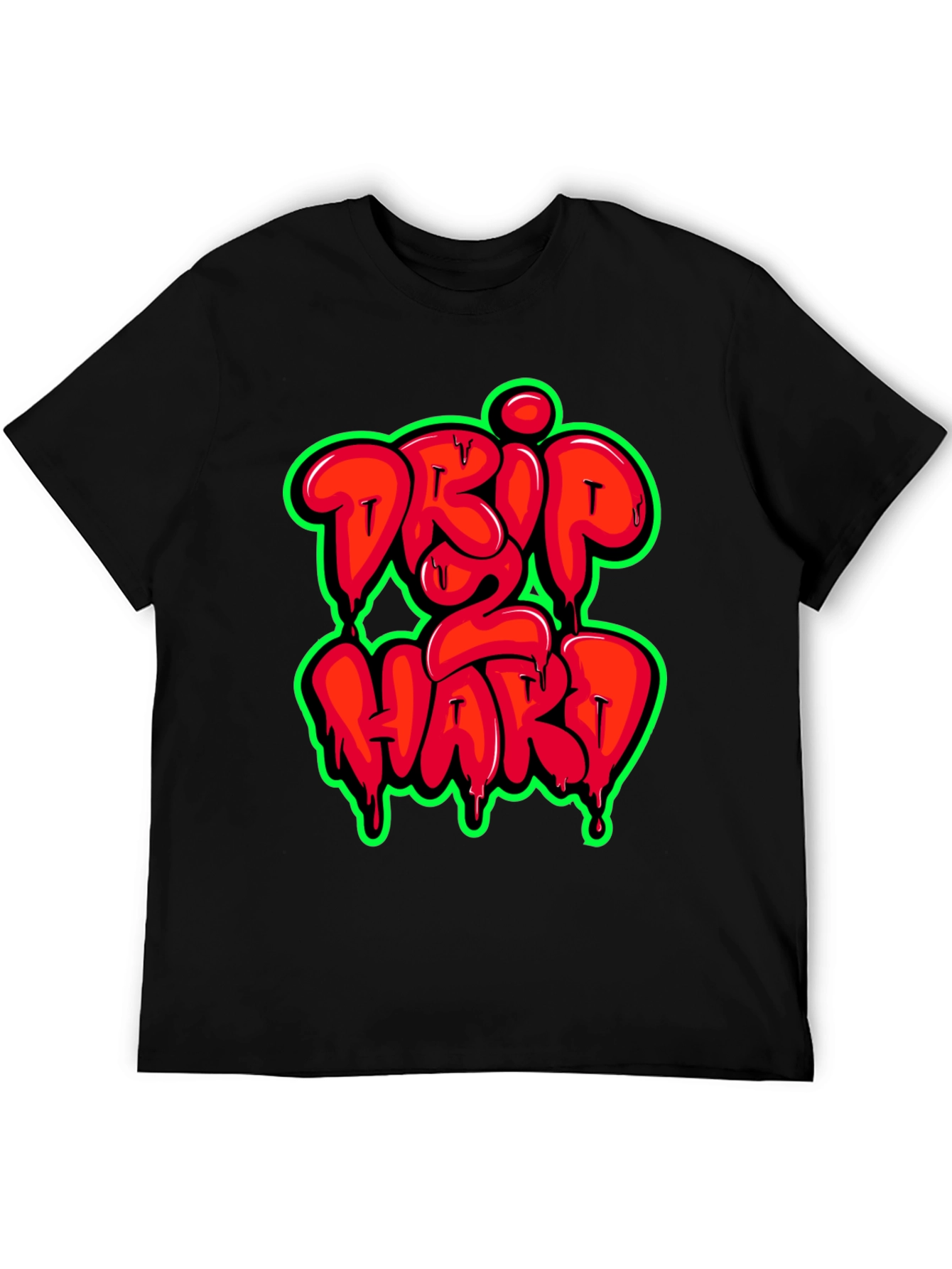 Drip 2 Hard Graphic Print T-Shirt