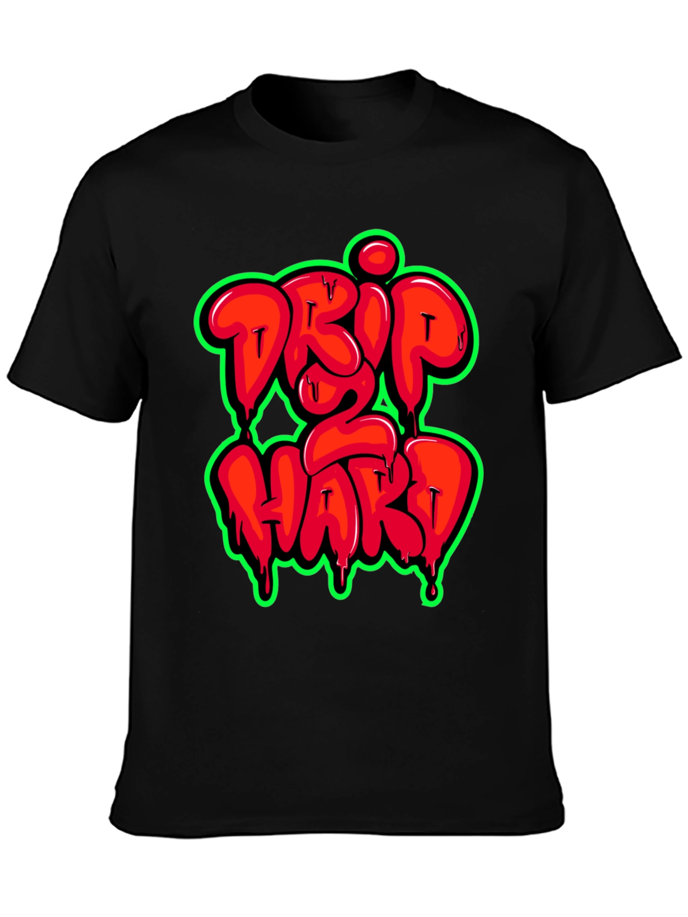 Drip 2 Hard Graphic Print T-Shirt