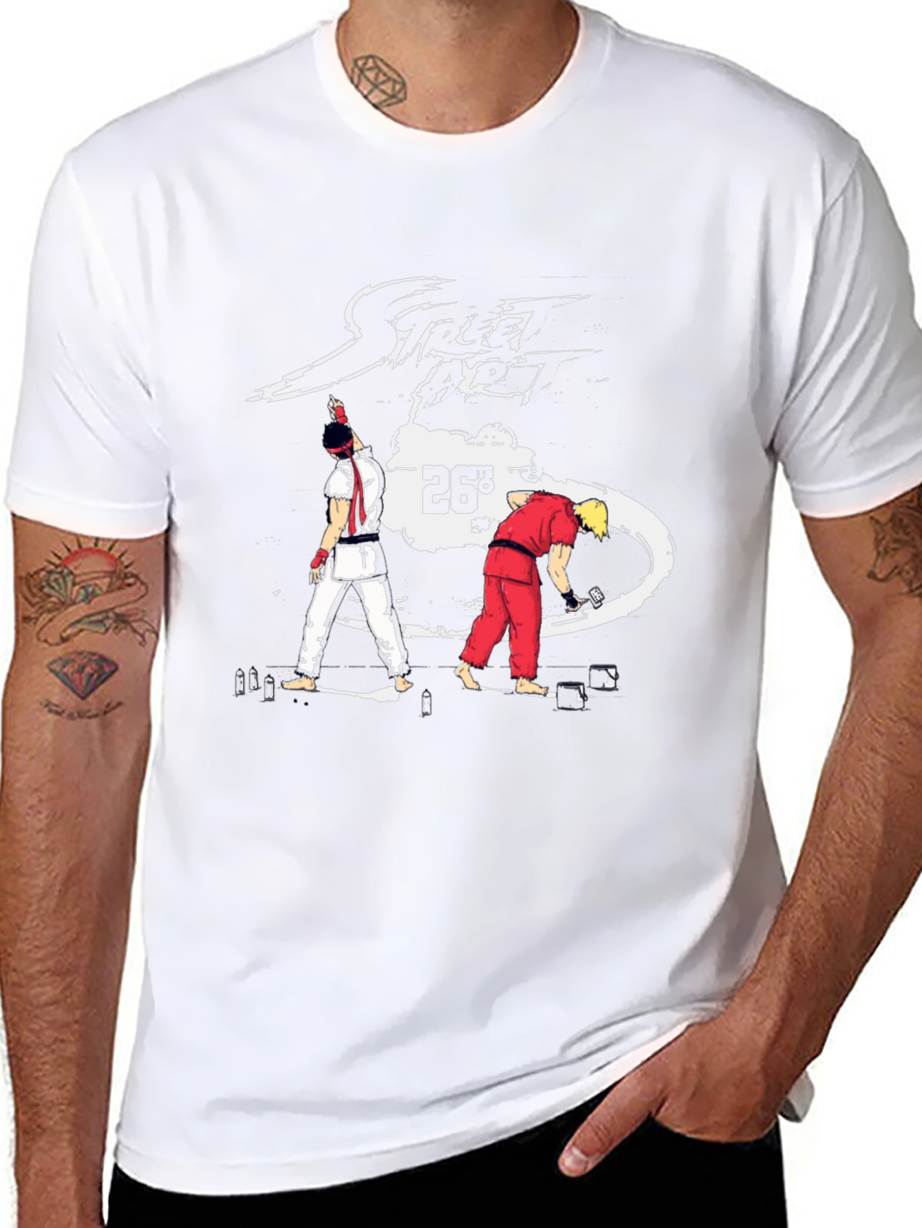 Street Fighter 26th Anniversary Black T-Shirt