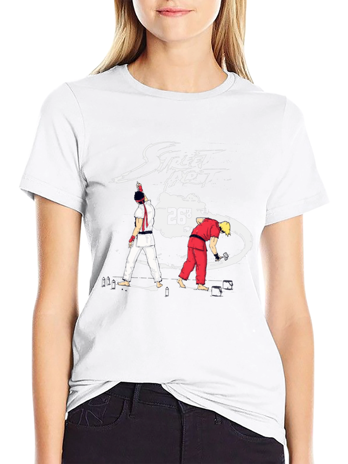 Street Fighter 26th Anniversary Black T-Shirt