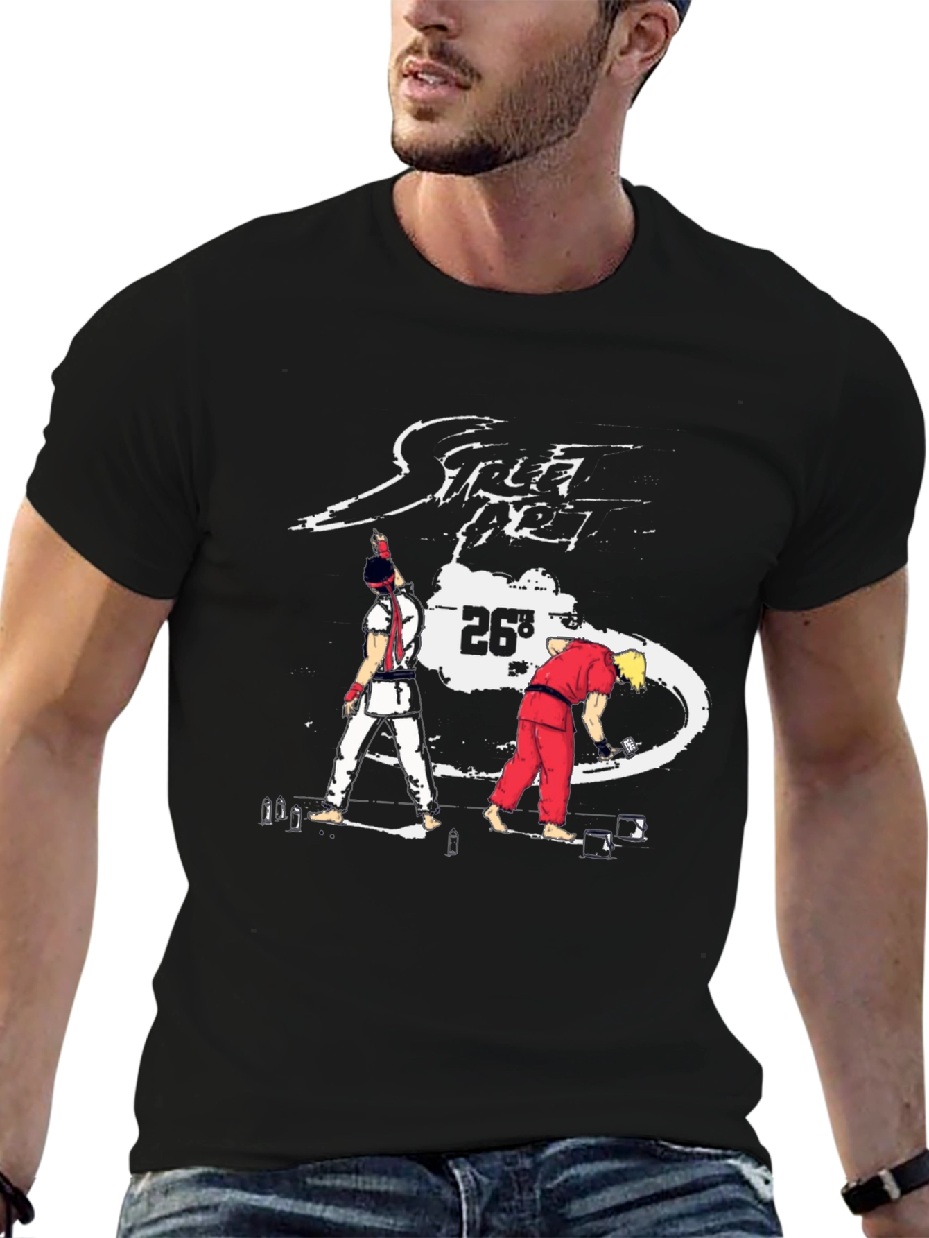 Street Fighter 26th Anniversary Black T-Shirt