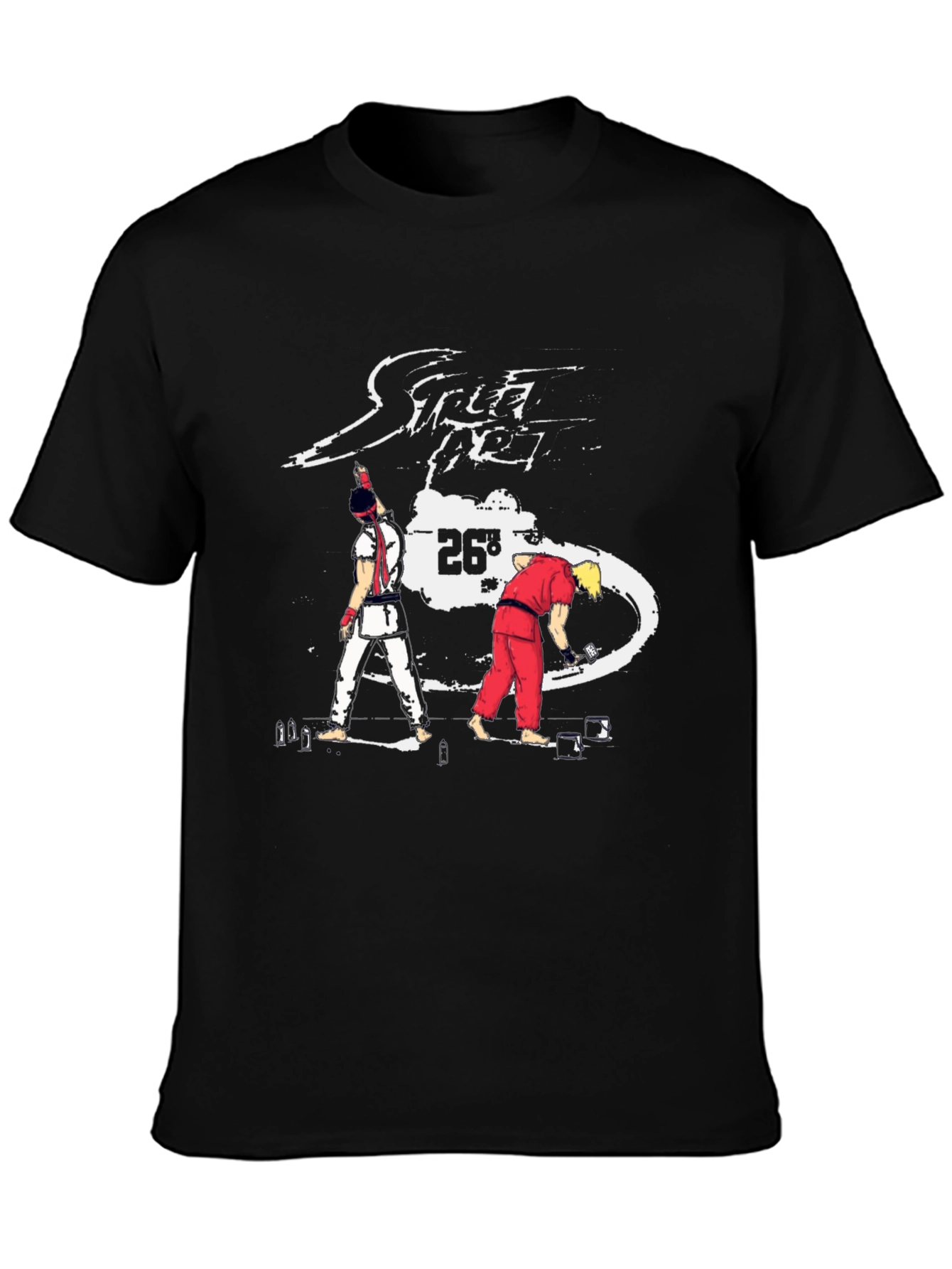 Street Fighter 26th Anniversary Black T-Shirt