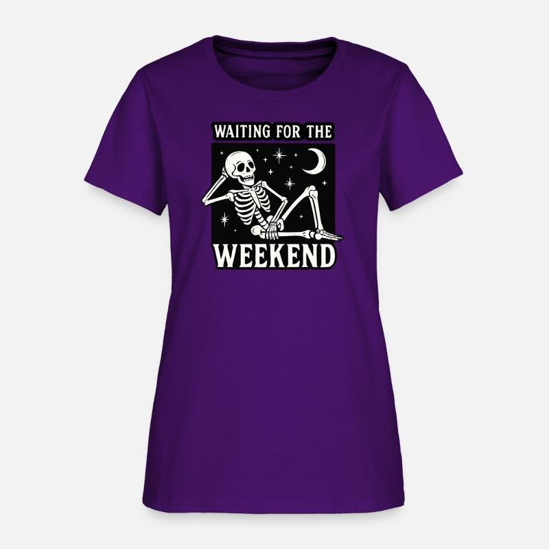 Weekend Skeleton Mood Graphic Tee