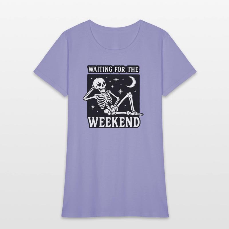 Weekend Skeleton Mood Graphic Tee