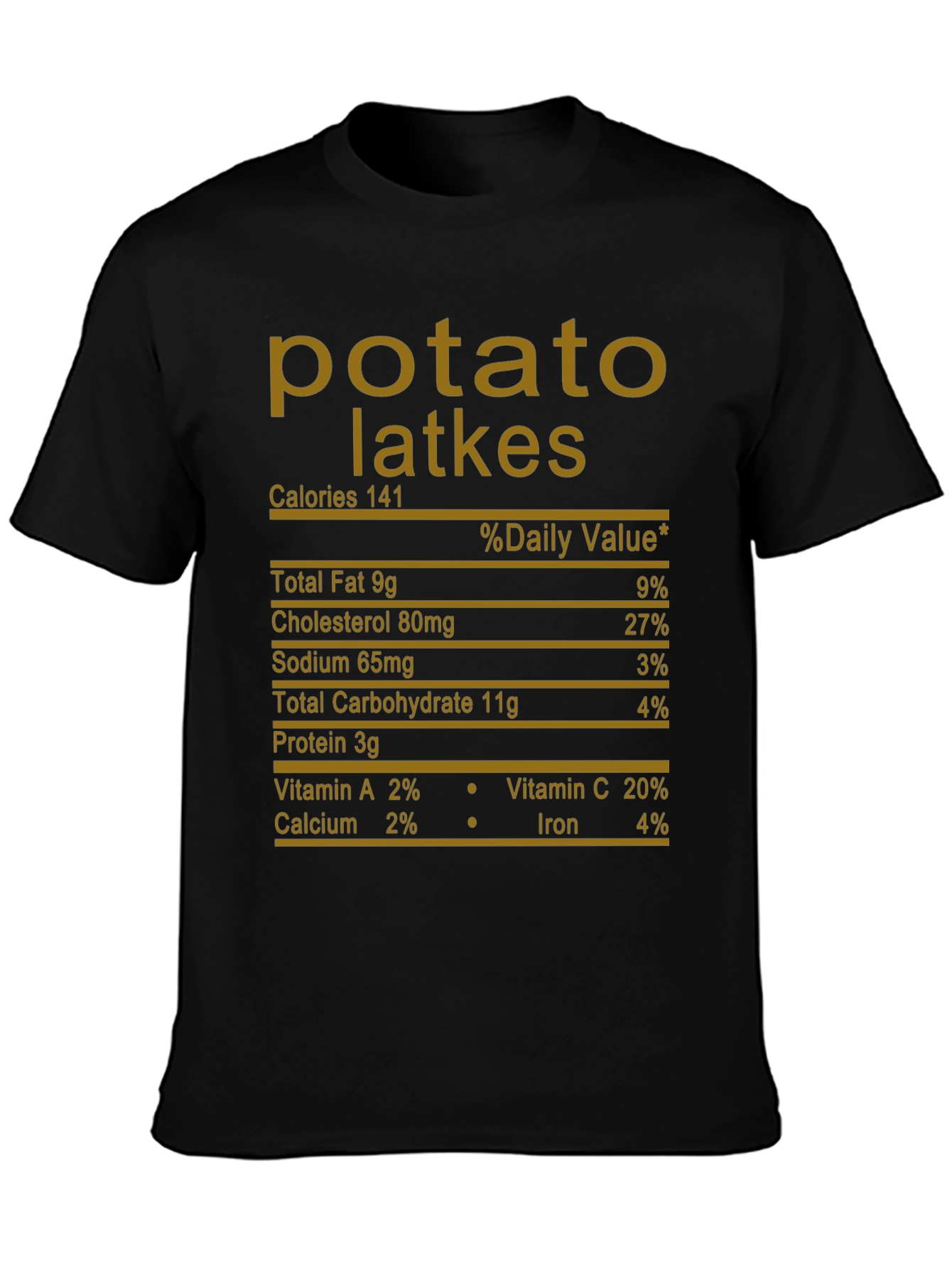 Potato Latkes Nutrition Facts T-Shirt