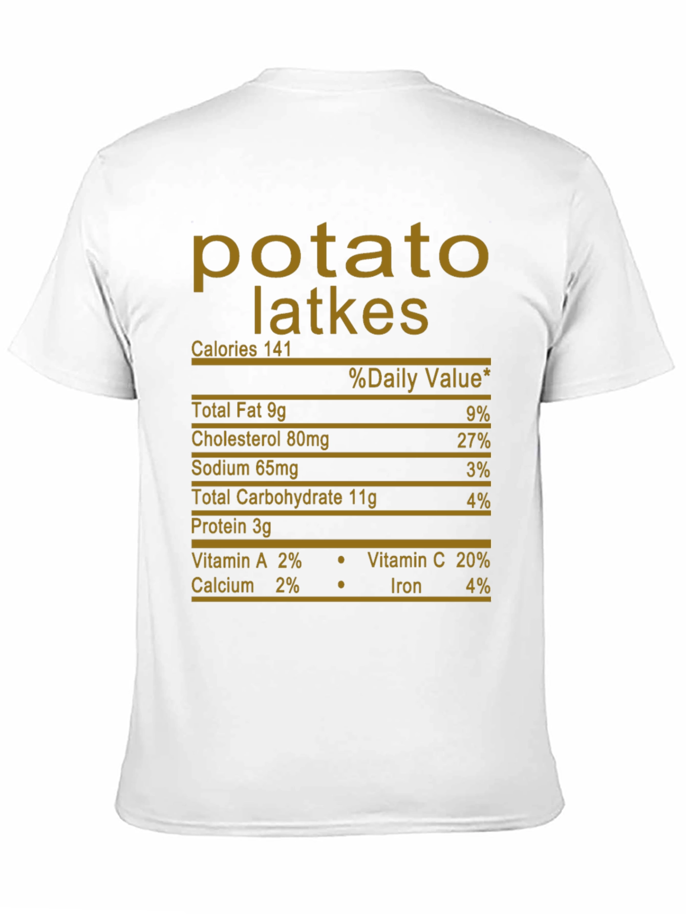 Potato Latkes Nutrition Facts T-Shirt