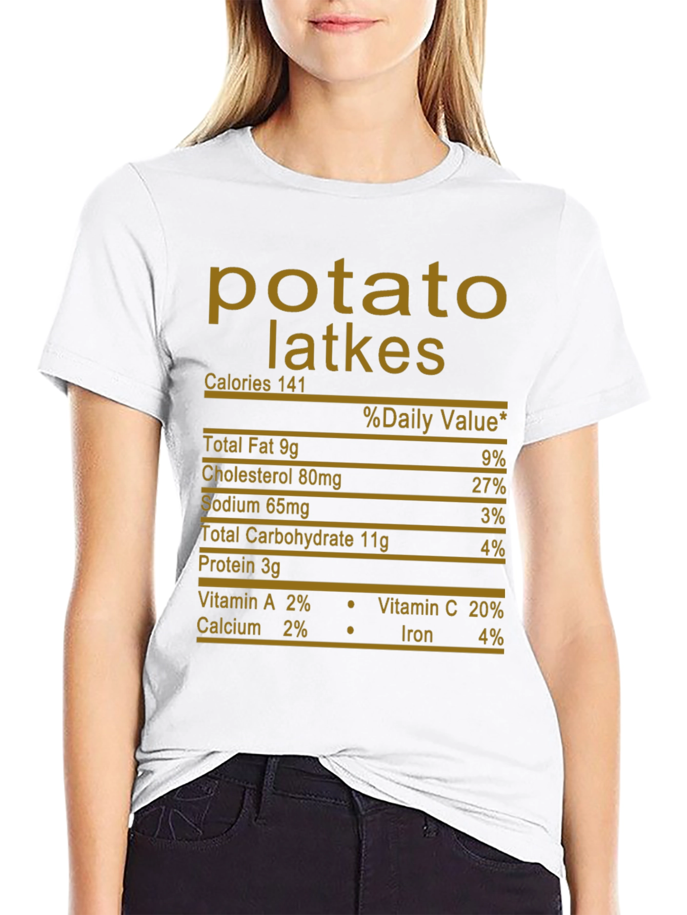 Potato Latkes Nutrition Facts T-Shirt