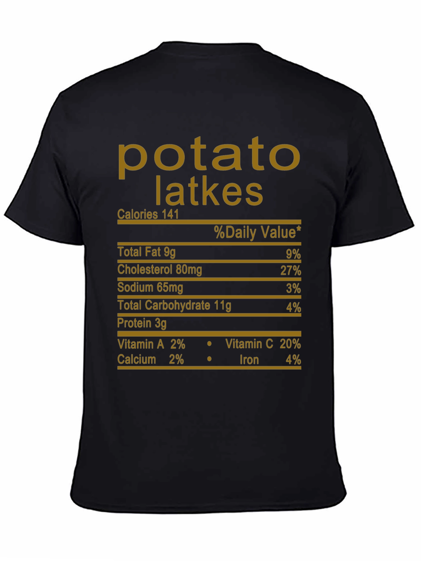 Potato Latkes Nutrition Facts T-Shirt