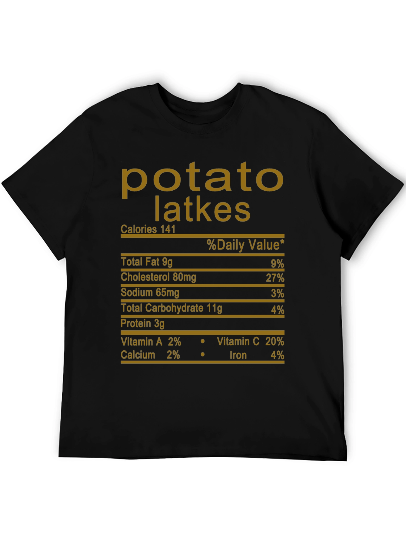 Potato Latkes Nutrition Facts T-Shirt