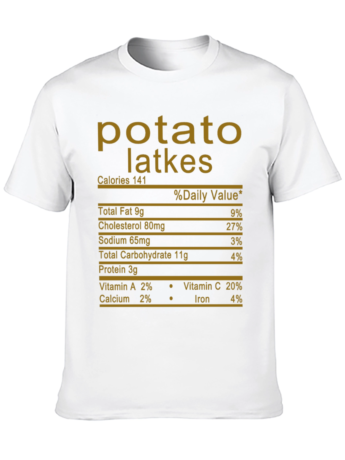 Potato Latkes Nutrition Facts T-Shirt