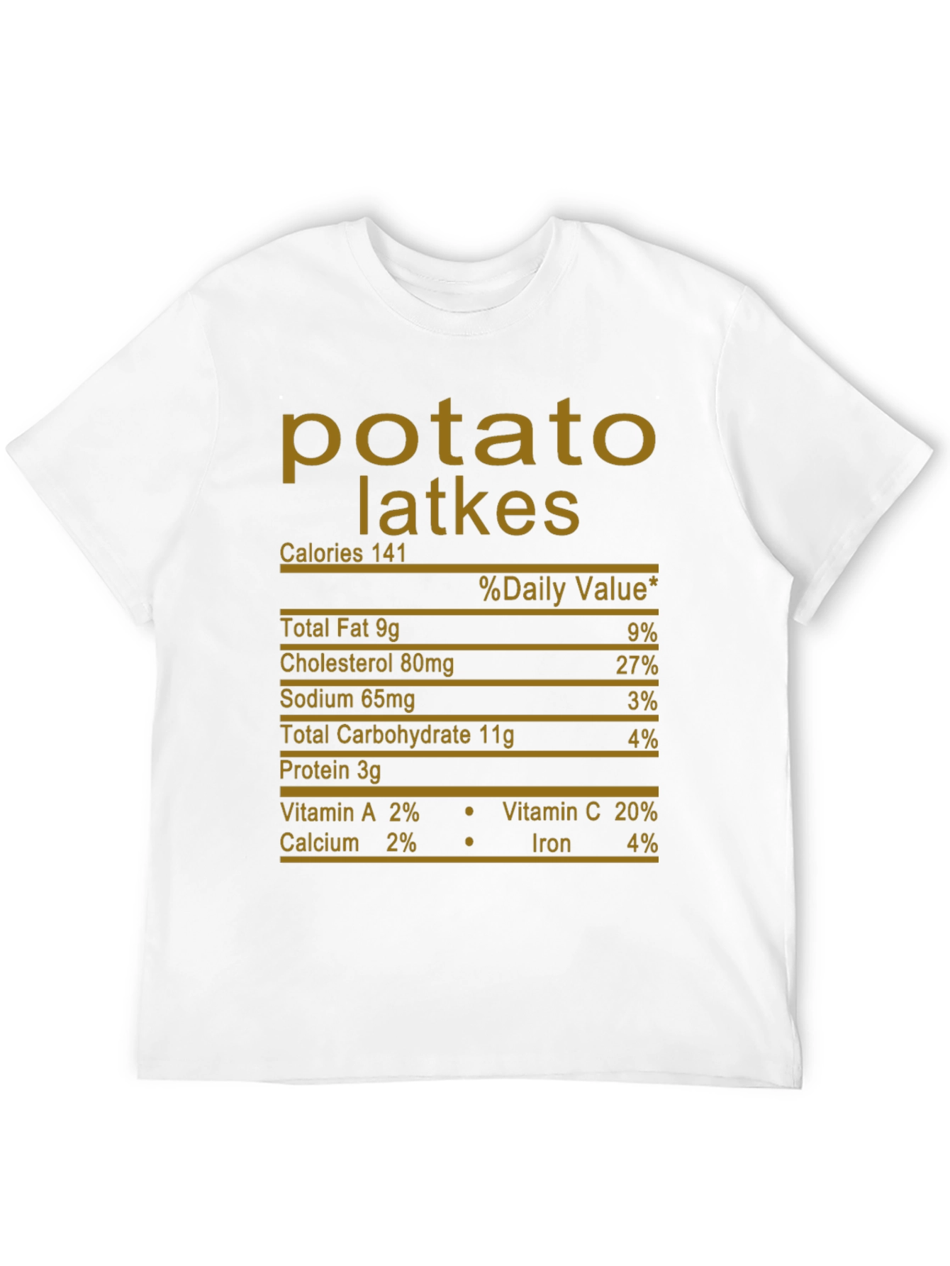 Potato Latkes Nutrition Facts T-Shirt