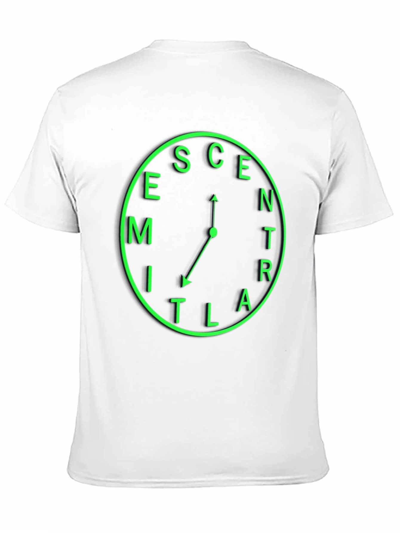 Eccentric Time T-Shirt - Unique Clock Design