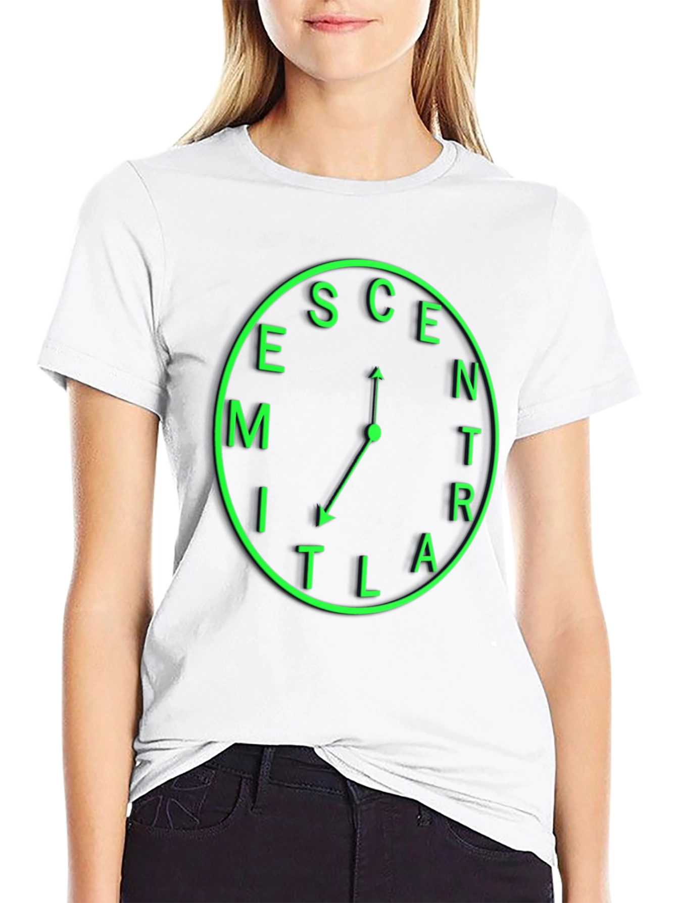 Eccentric Time T-Shirt - Unique Clock Design