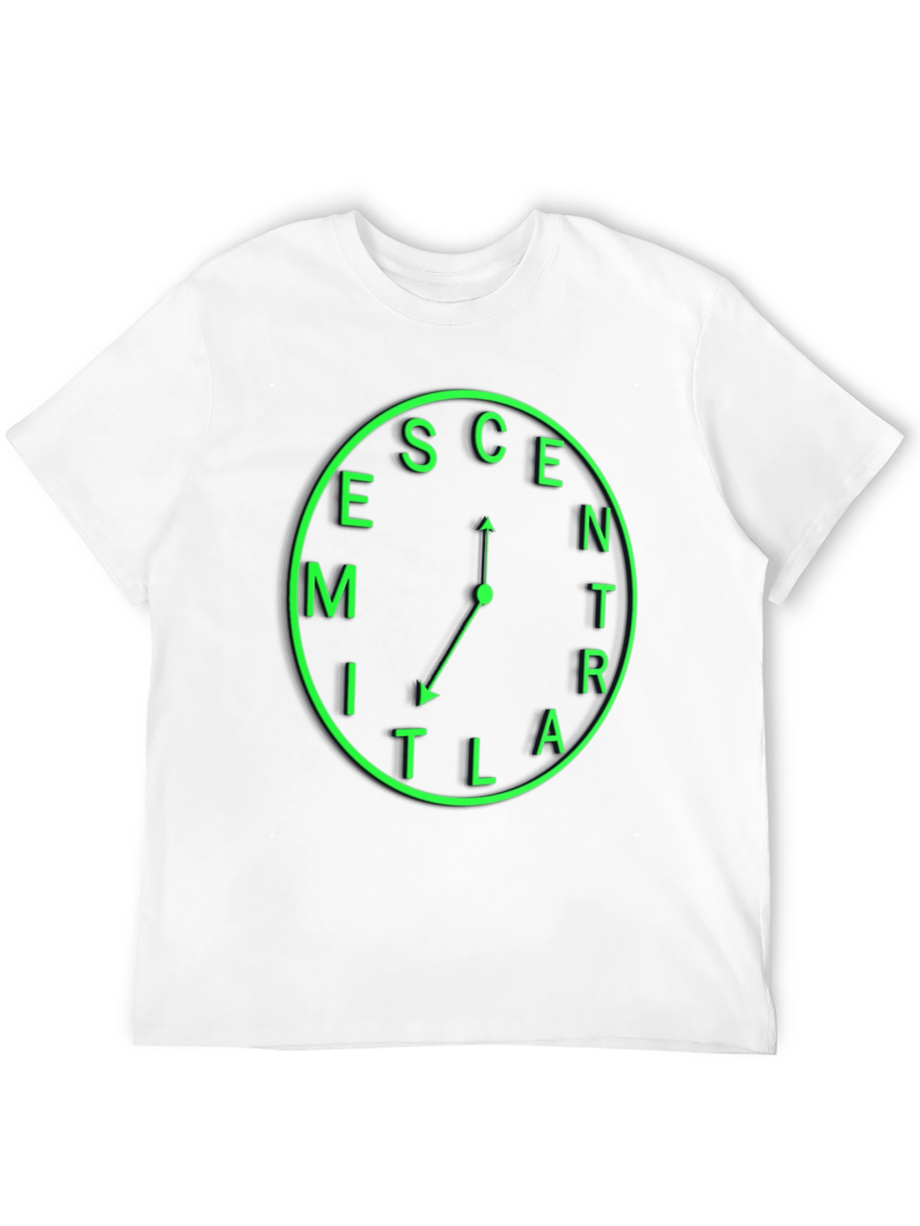 Eccentric Time T-Shirt - Unique Clock Design