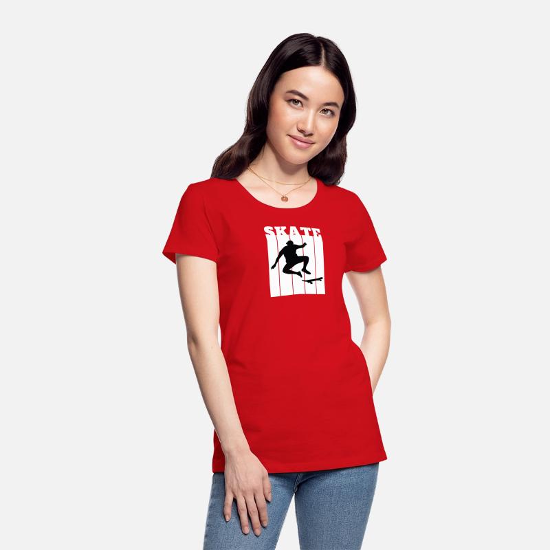 White Black Illustrated Skate T Shirt