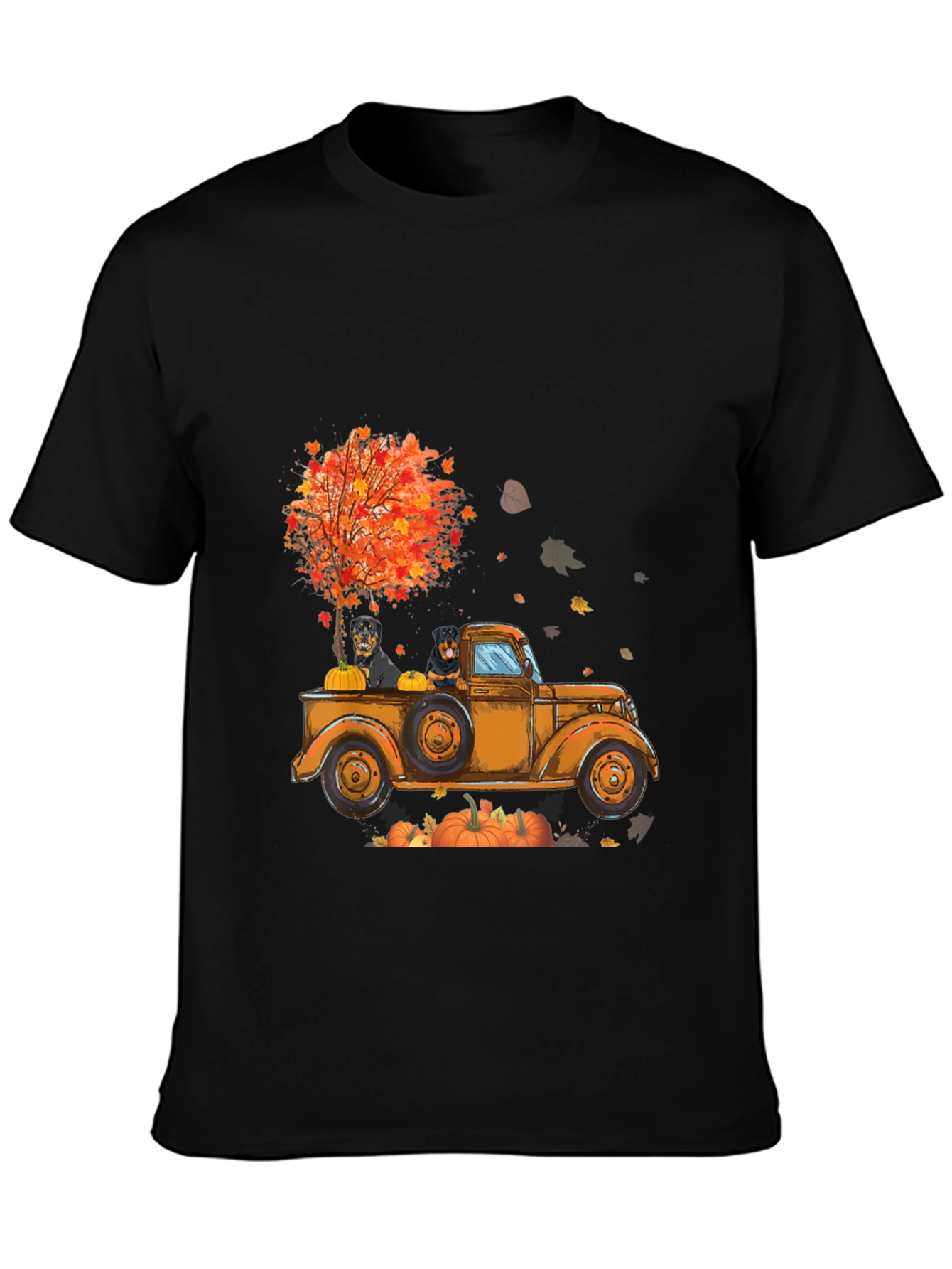 Rottweiler Fall Truck T-Shirt