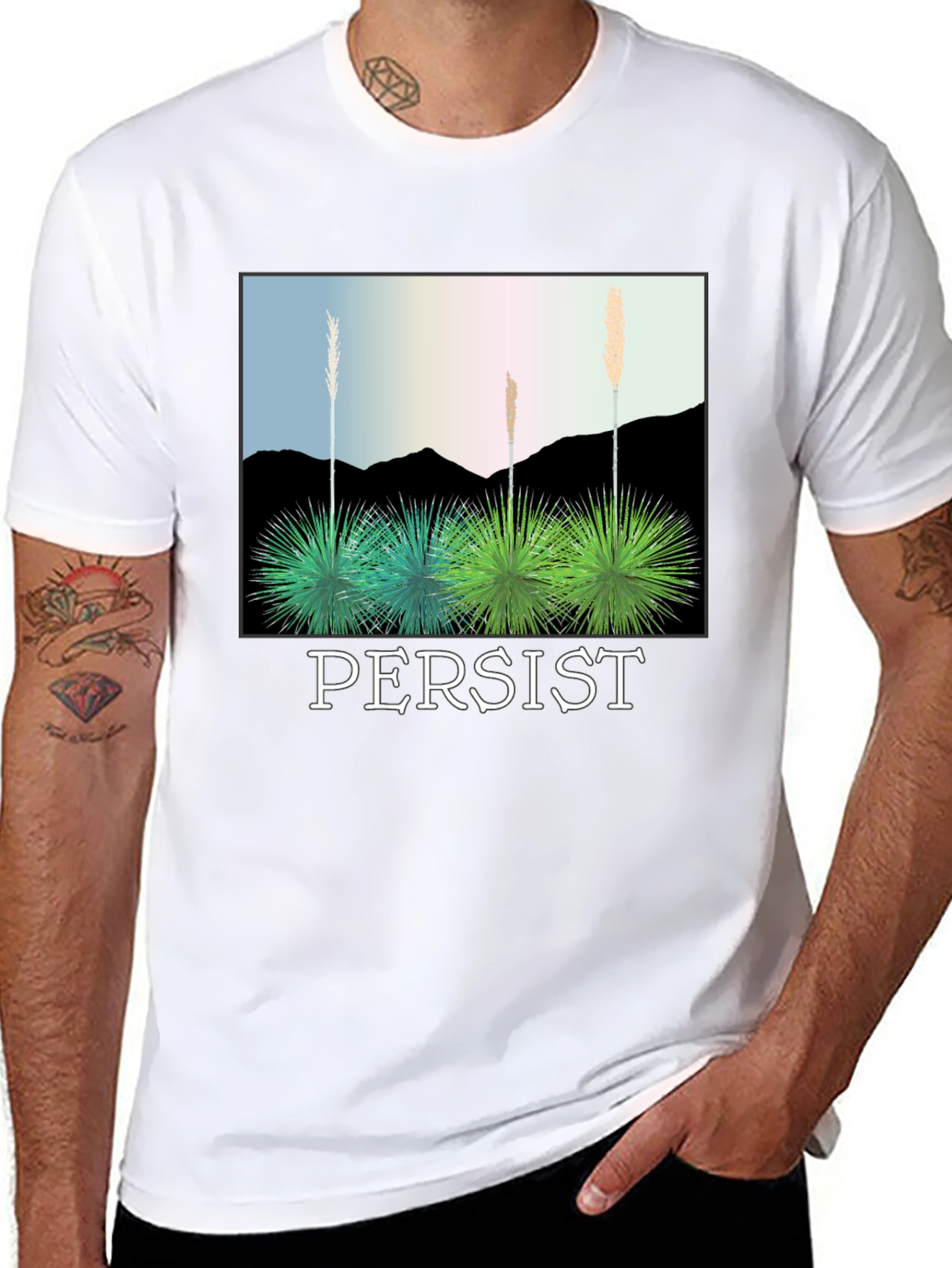 Persist Desert Plant Graphic Tee