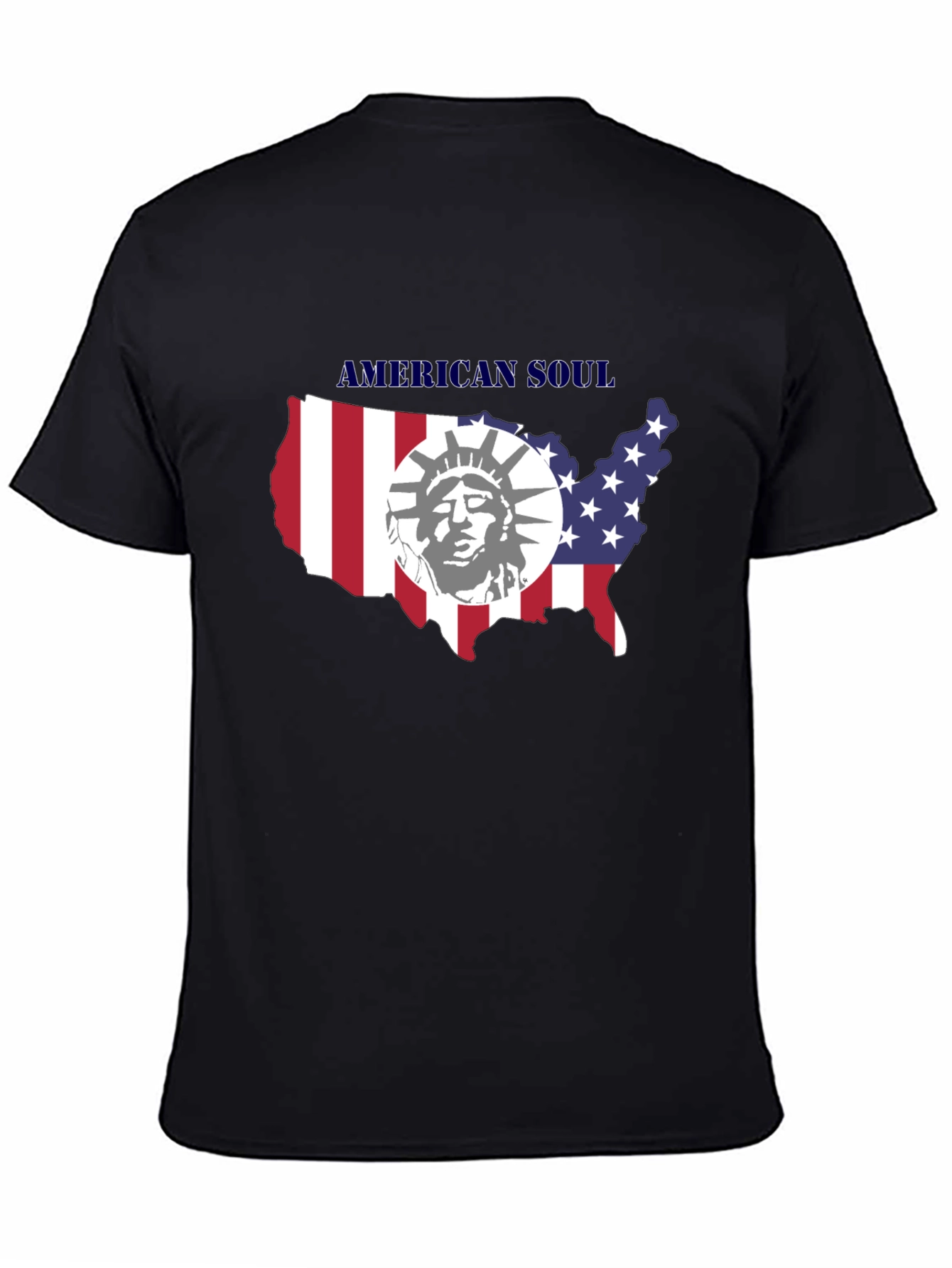 American Soul Graphic Print Black T-Shirt