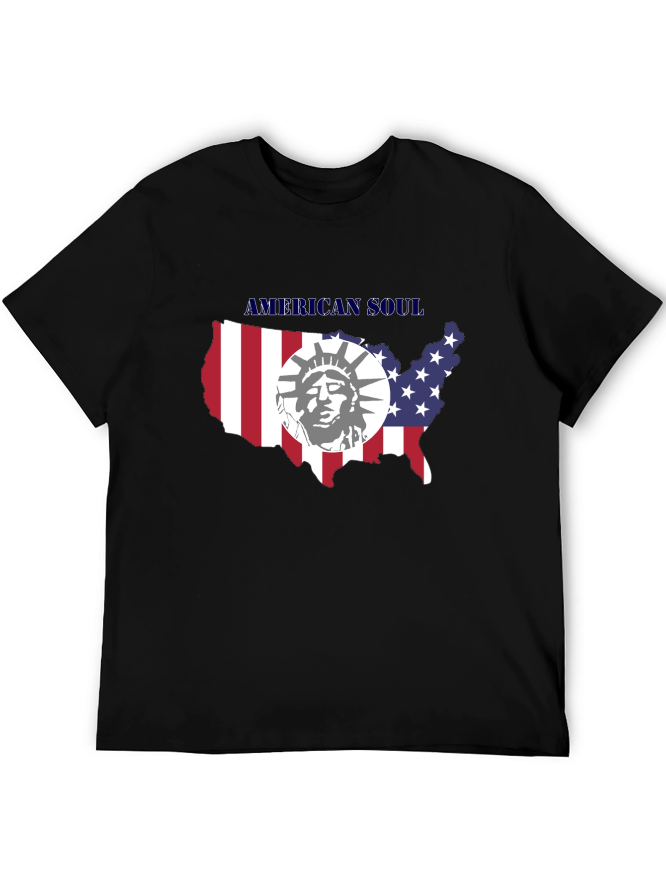 American Soul Graphic Print Black T-Shirt