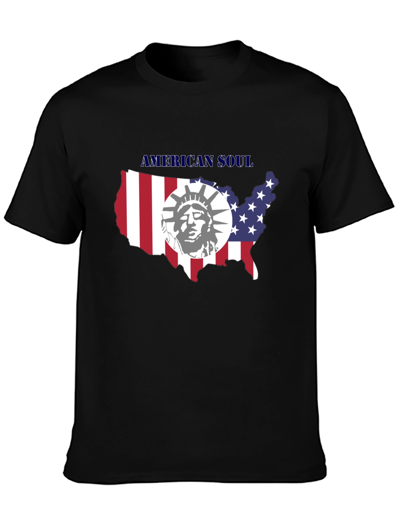 American Soul Graphic Print Black T-Shirt