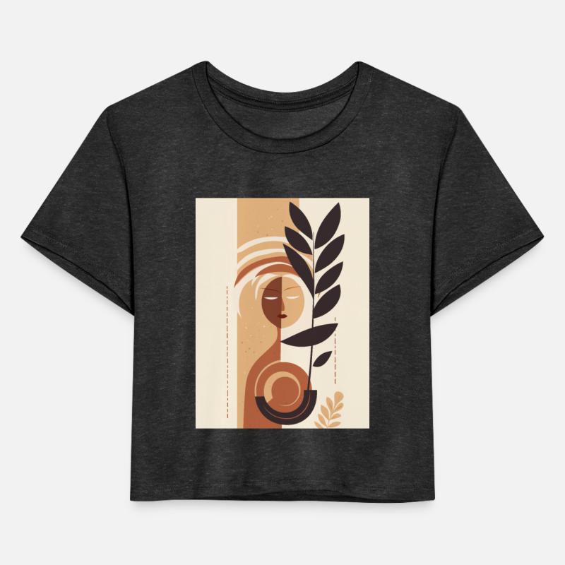 Women Face Mid Century Leaf Oasis