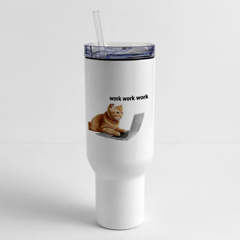 Work Work Work Cat – Funny Laptop Cat with Speech