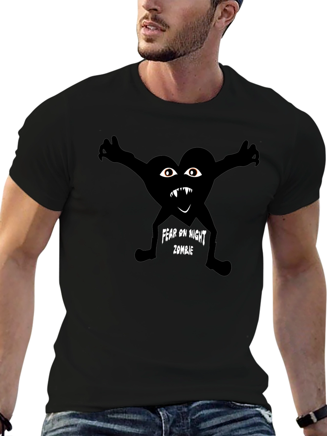 Fear On Night Zombie Graphic Tee - Unisex