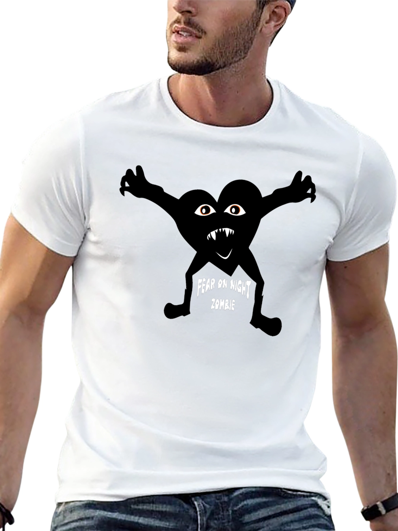 Fear On Night Zombie Graphic Tee - Unisex
