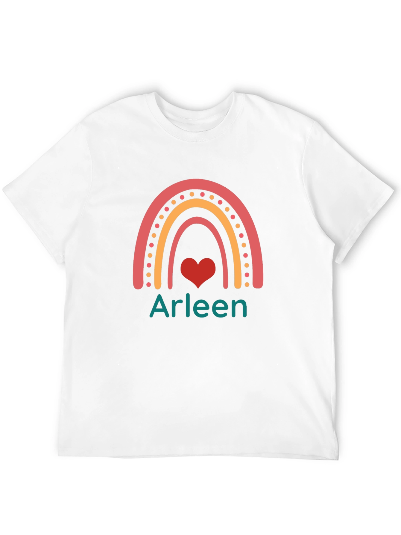 Arleen Rainbow Heart T-Shirt - Black