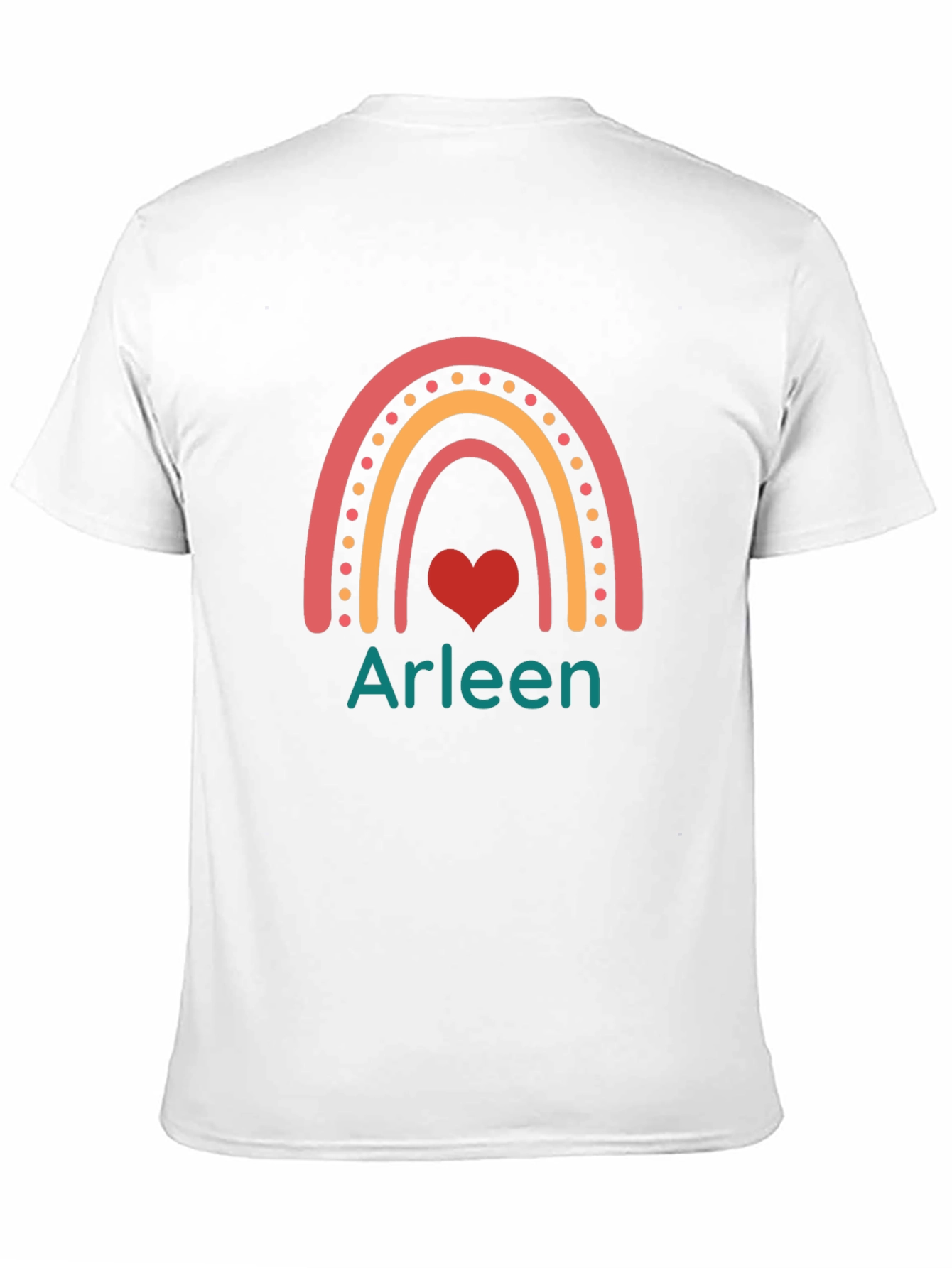 Arleen Rainbow Heart T-Shirt - Black