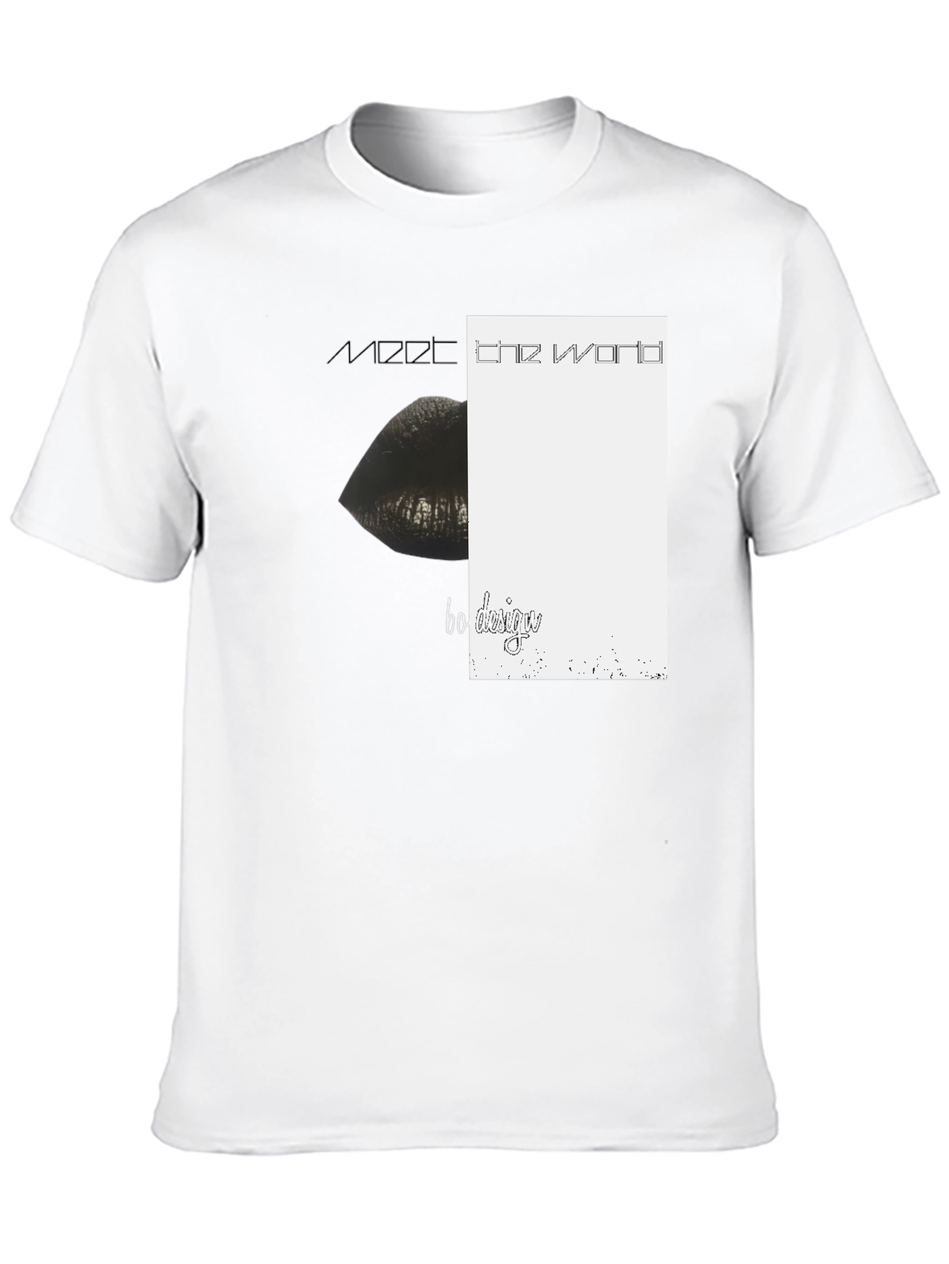 Edgy Graphic Print Black Tee