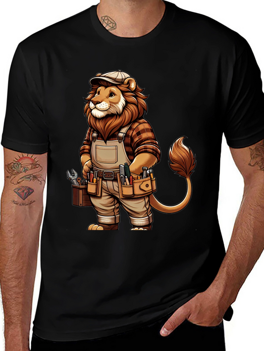 Lion Handyman Graphic Tee - Black