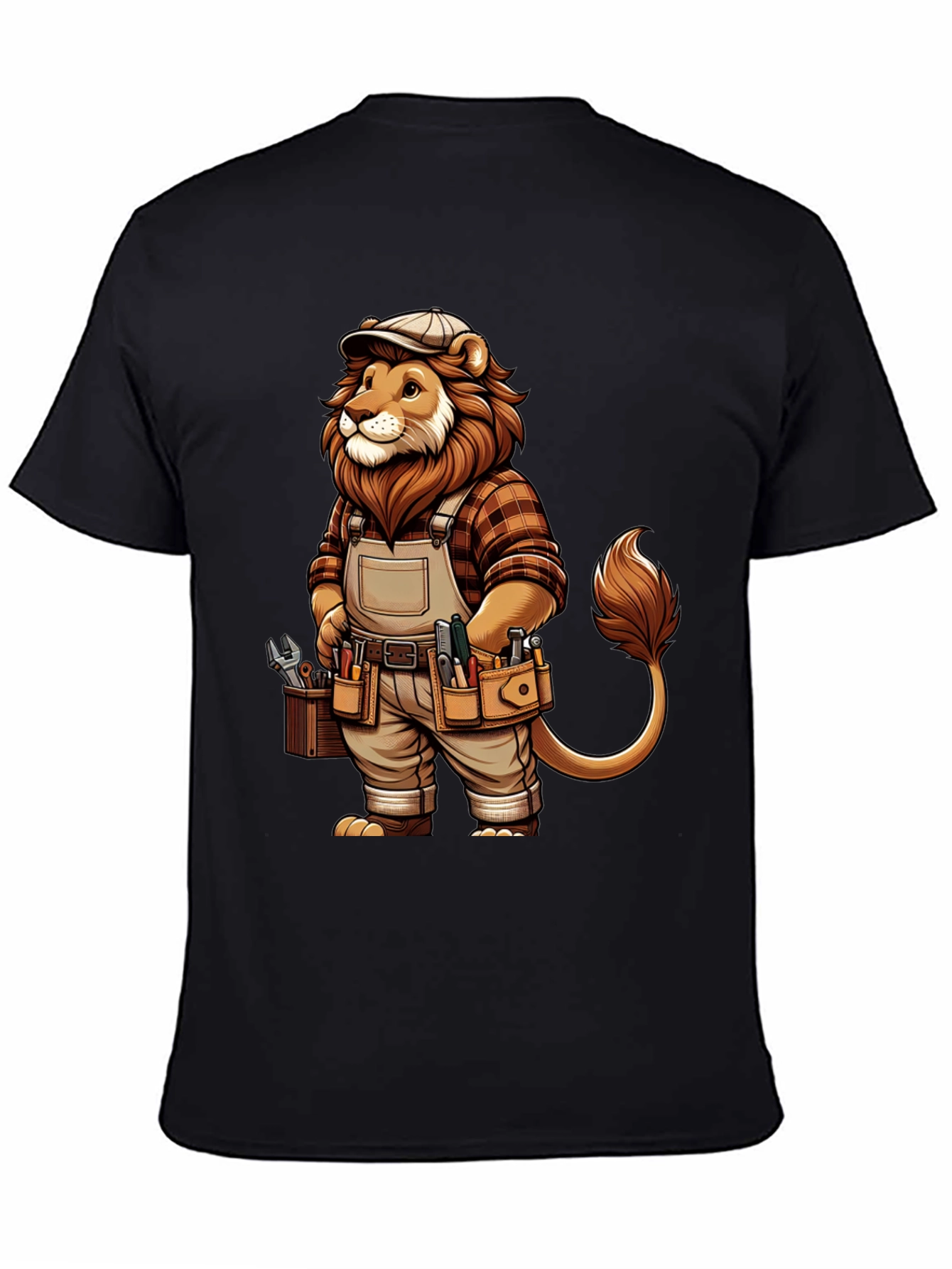 Lion Handyman Graphic Tee - Black