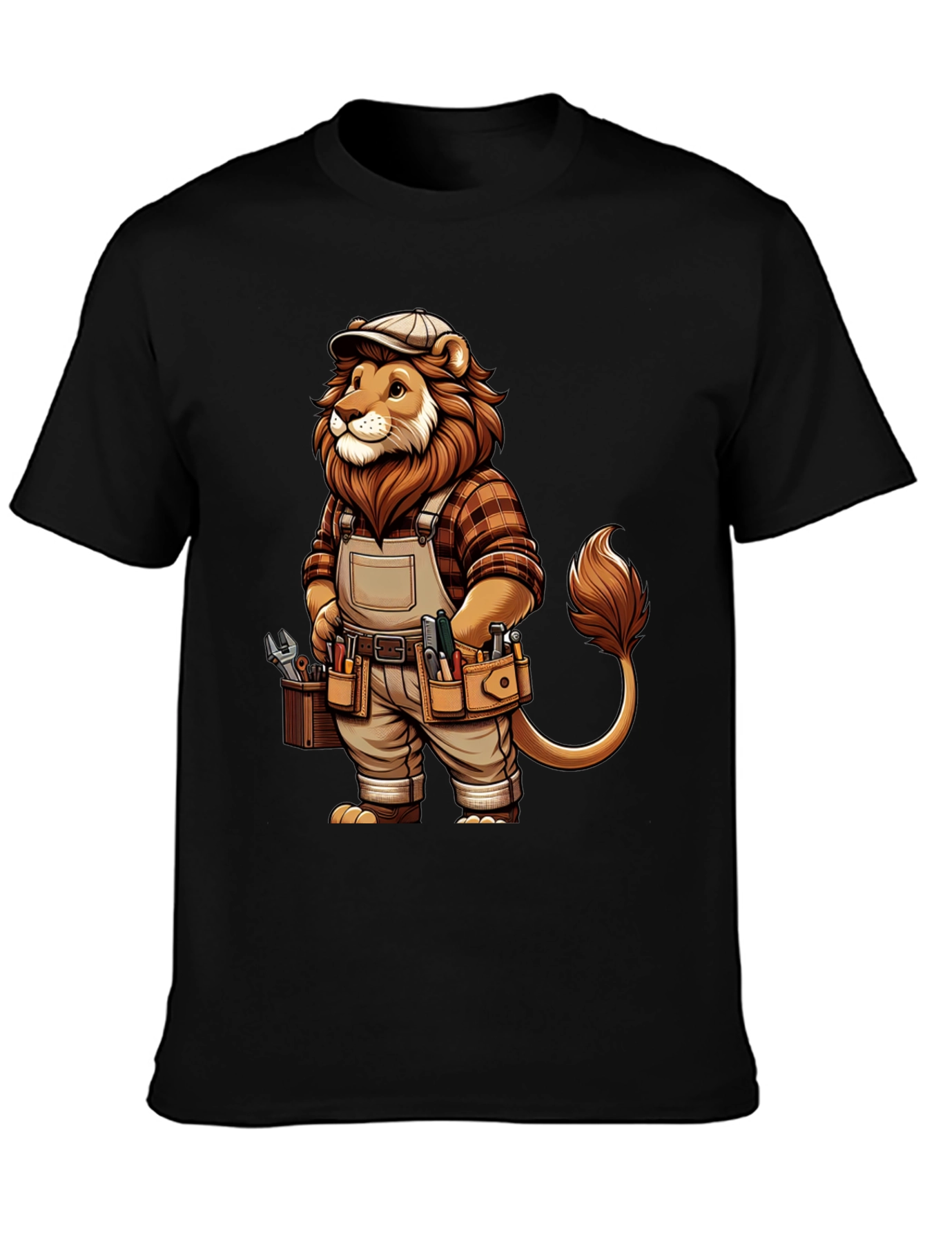 Lion Handyman Graphic Tee - Black