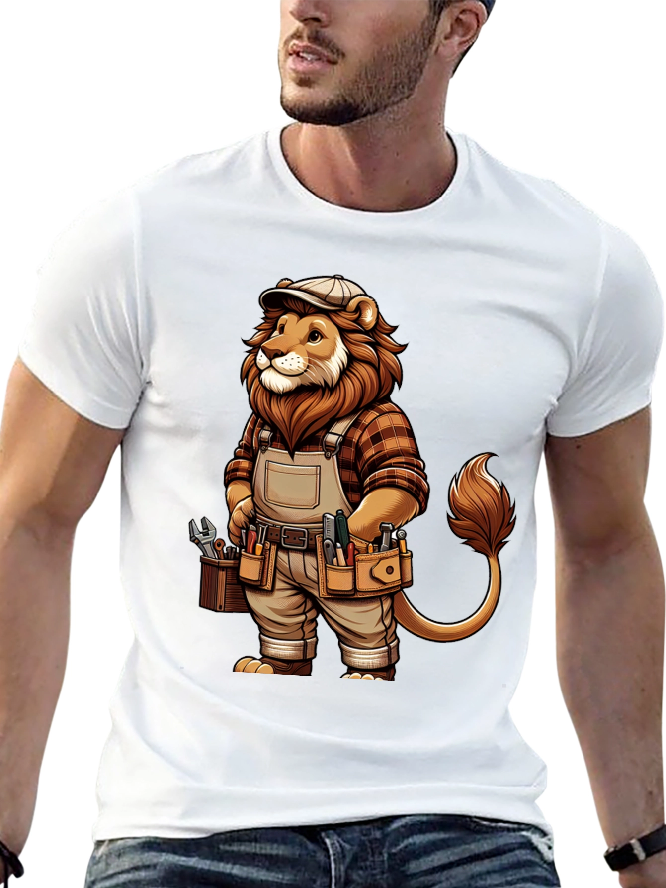Lion Handyman Graphic Tee - Black
