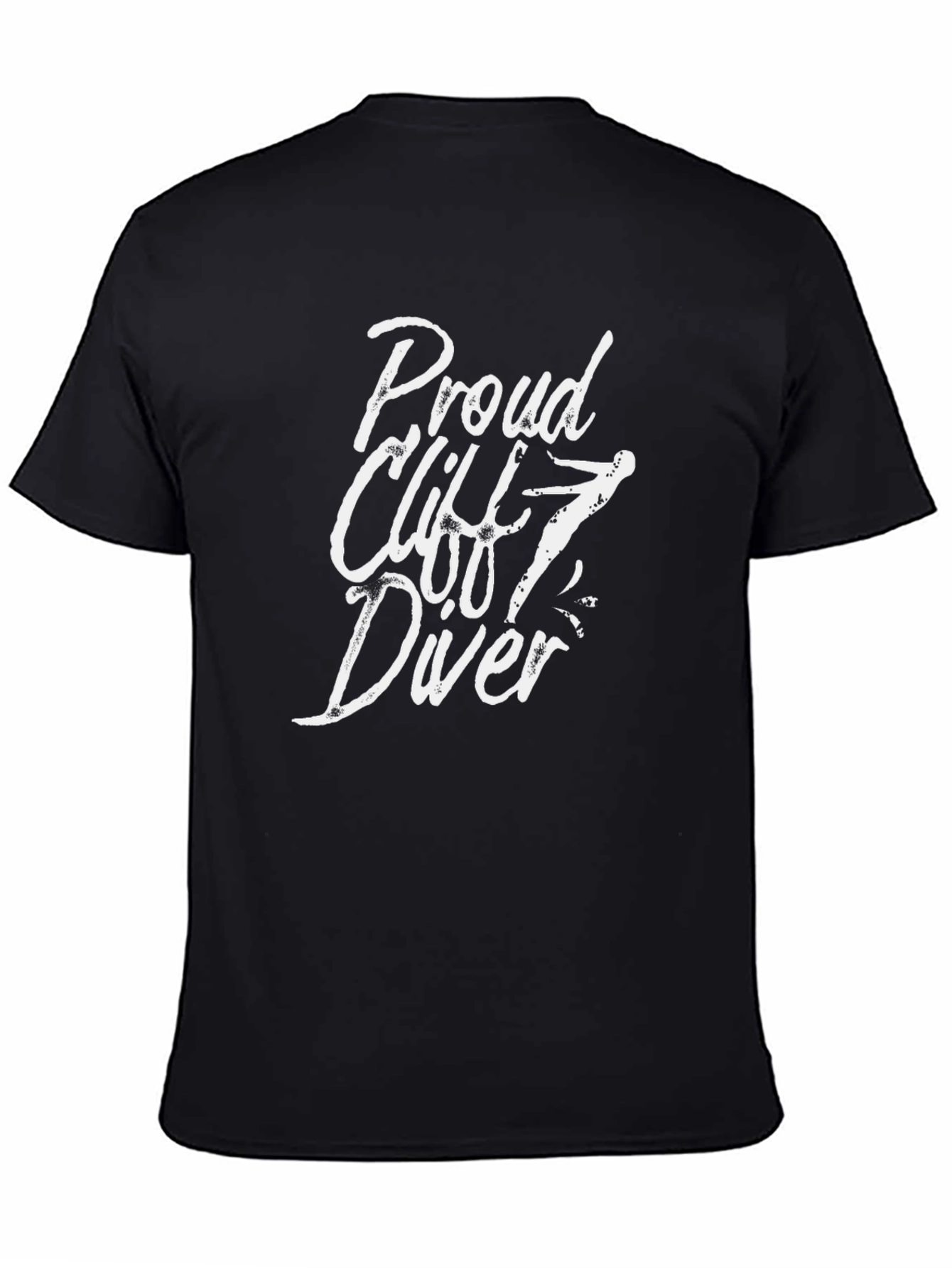 Proud Cliff Diver T-Shirt - Black Cotton Tee