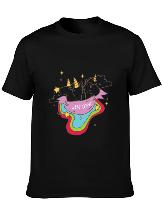 Wenicorn Graphic Tee - Black Cotton T-Shirt
