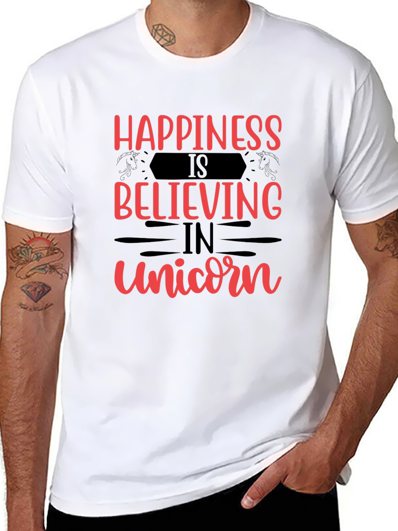 Happiness Believing in Unicorn Graphic Tee