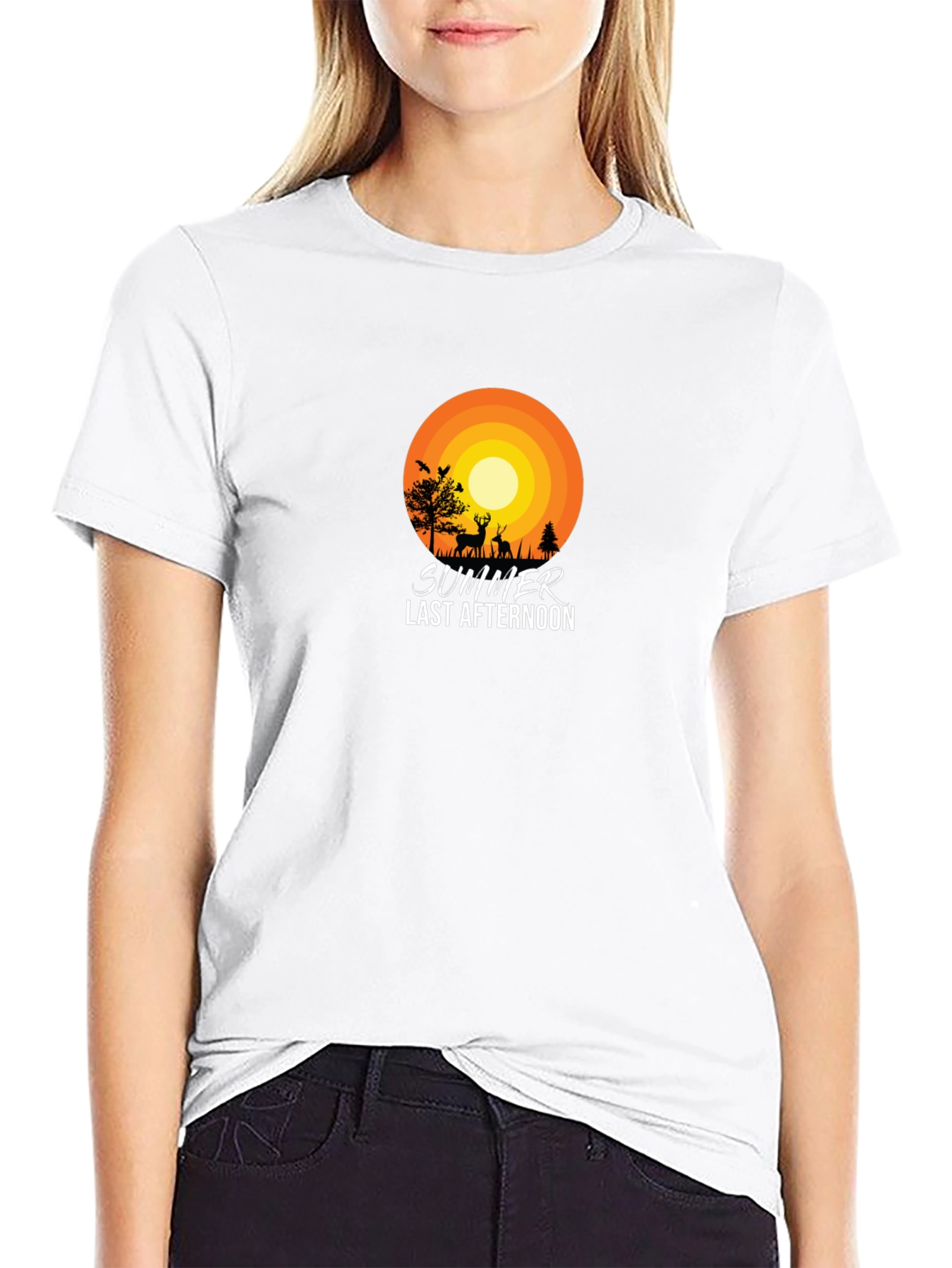 Summer Last Afternoon Black T-Shirt