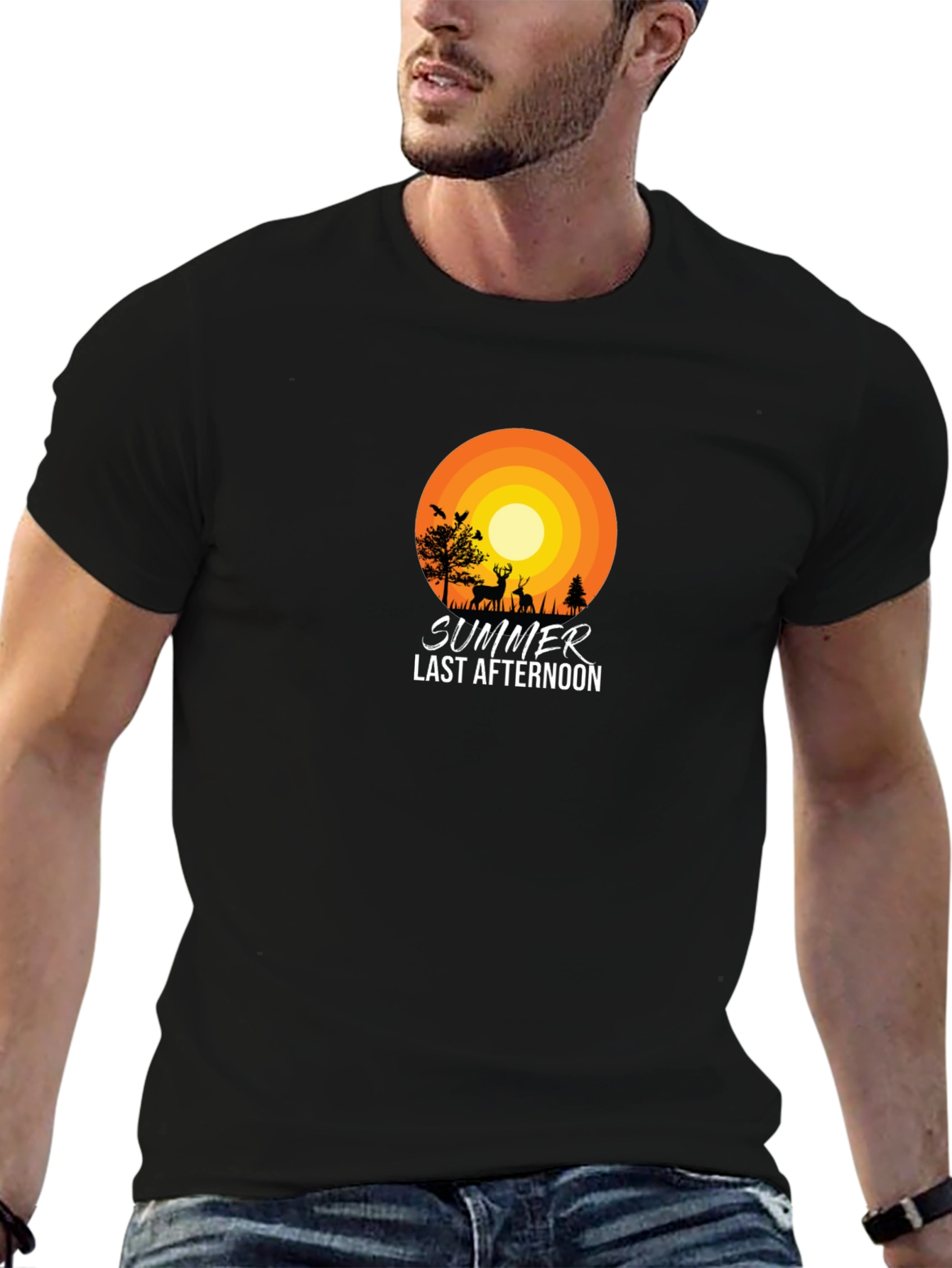 Summer Last Afternoon Black T-Shirt