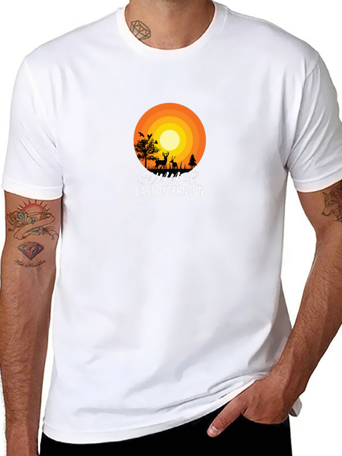Summer Last Afternoon Black T-Shirt
