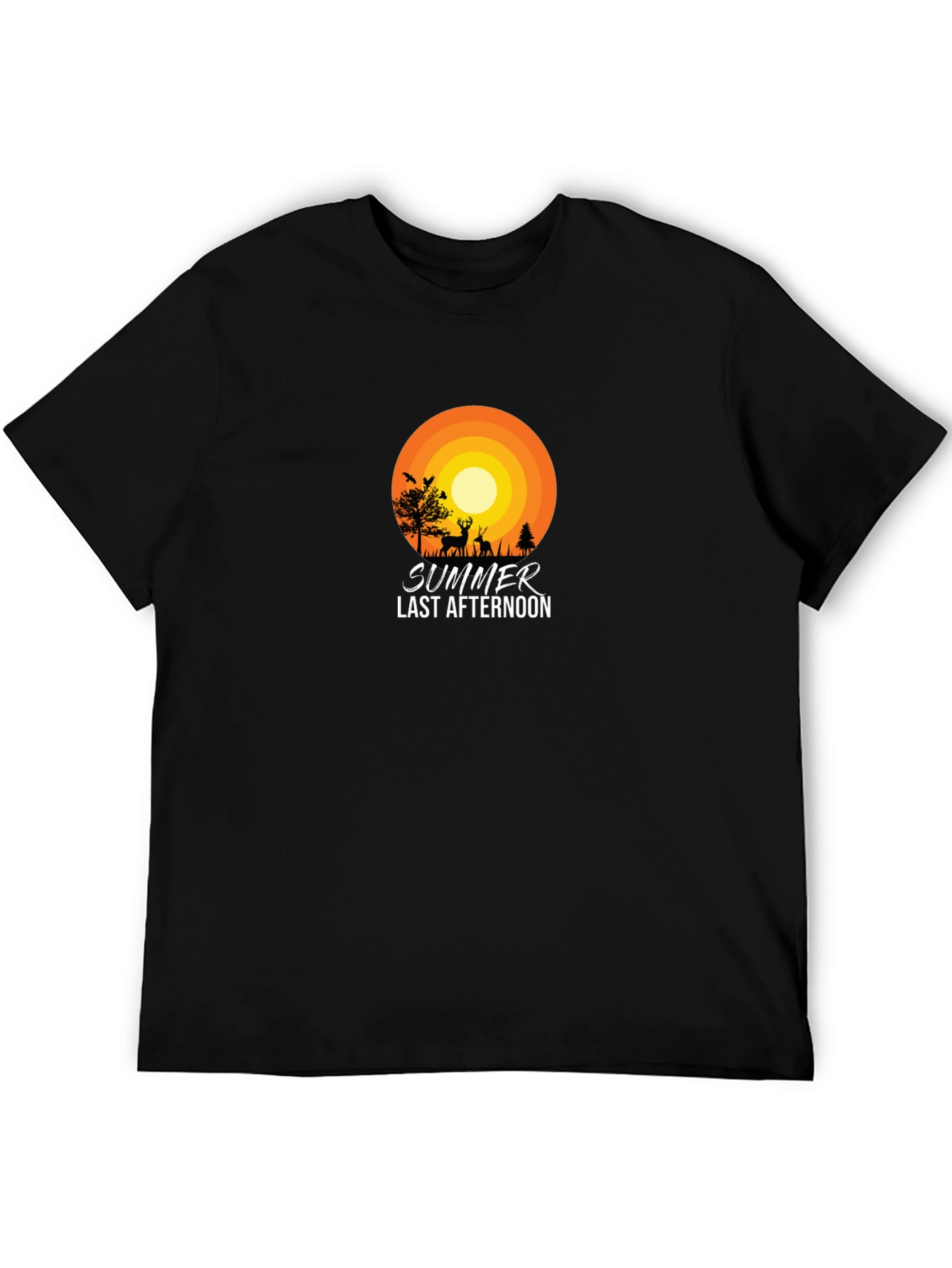 Summer Last Afternoon Black T-Shirt