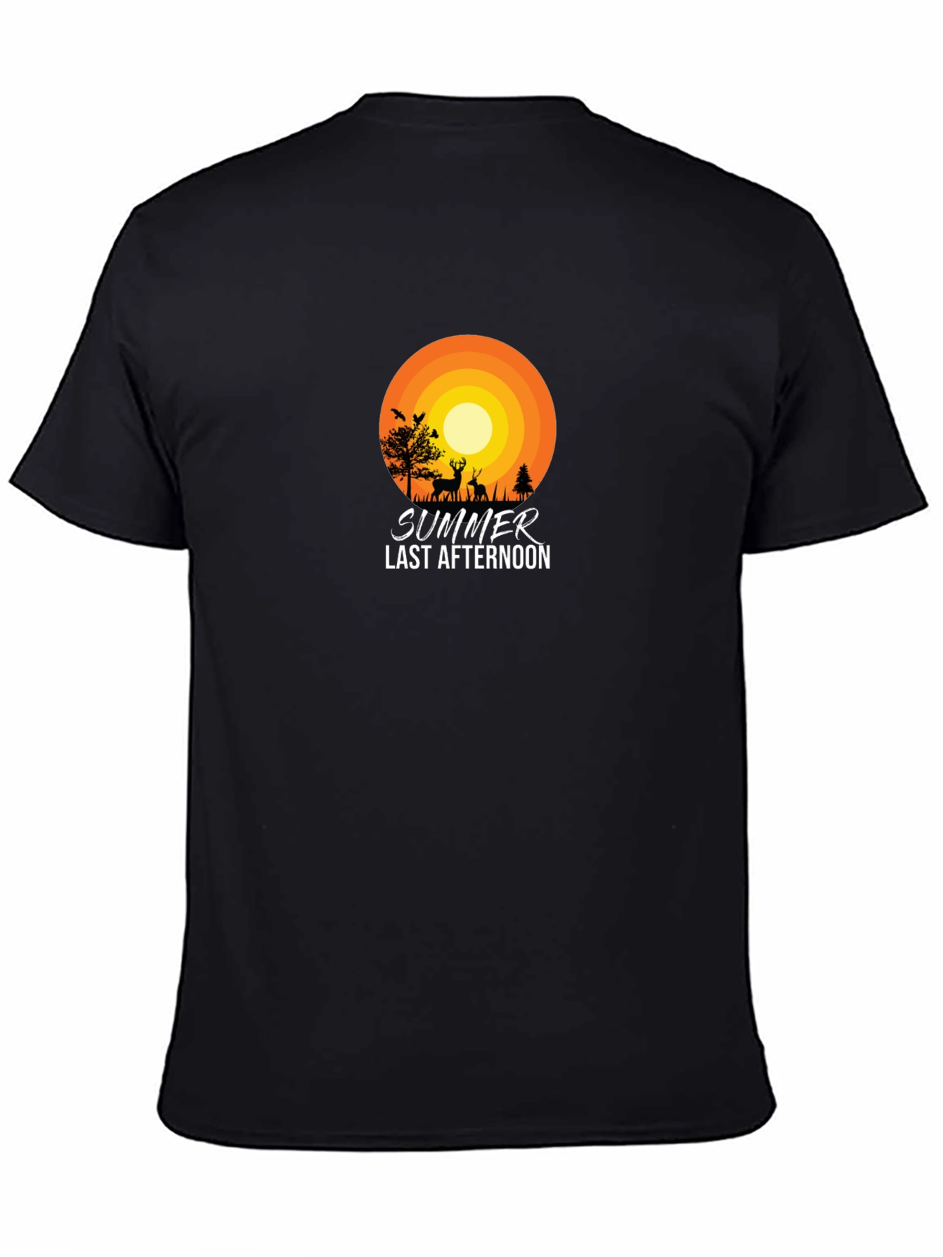 Summer Last Afternoon Black T-Shirt