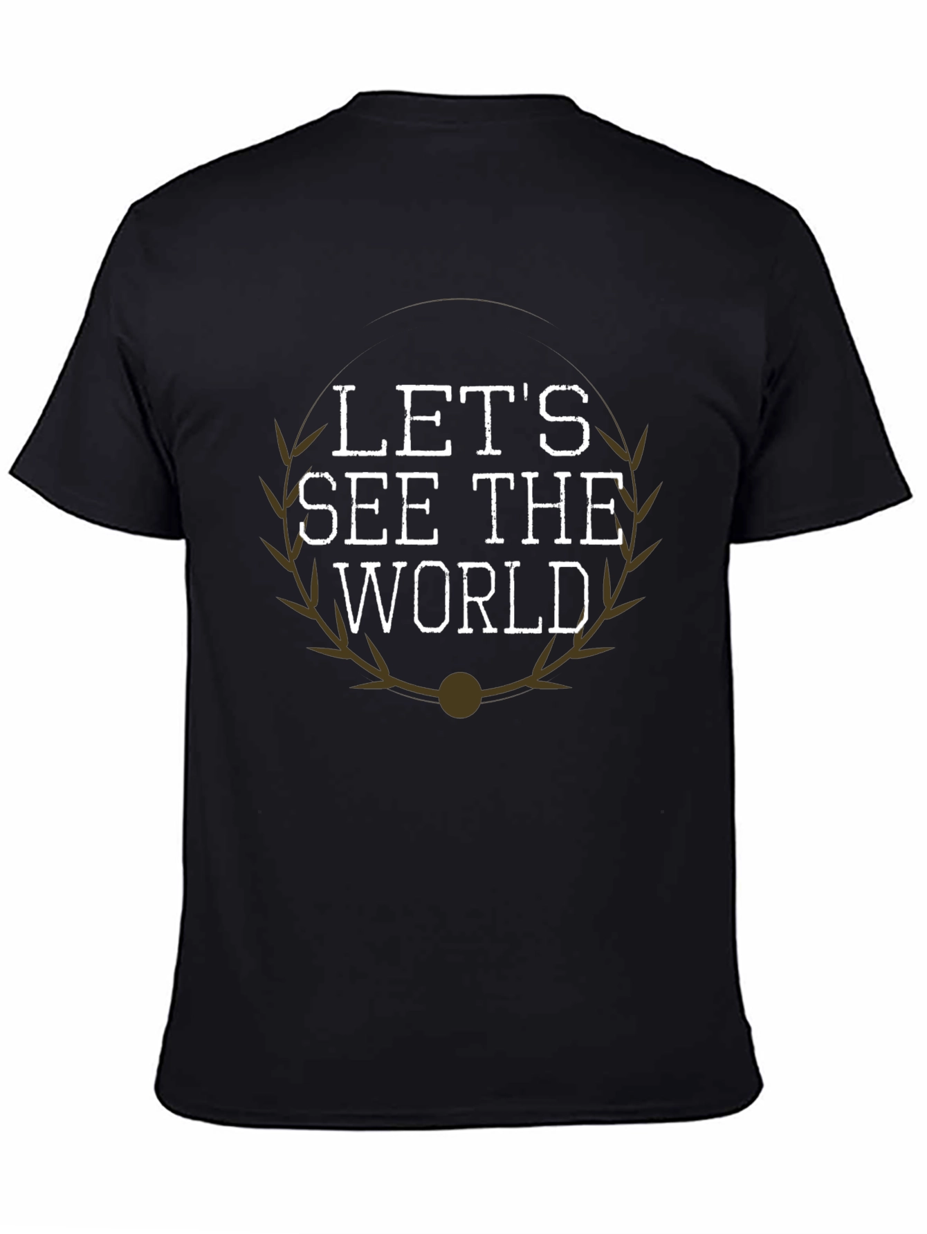 Lets See the World Graphic Tee - Black