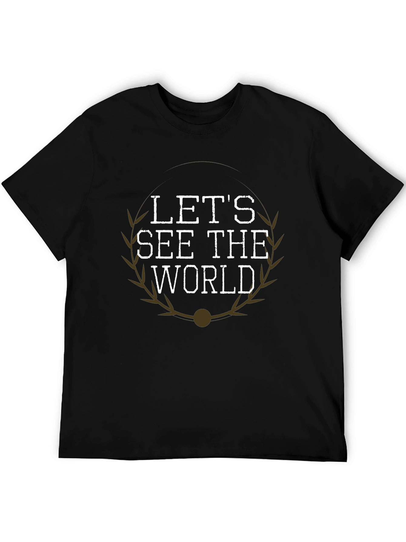 Lets See the World Graphic Tee - Black