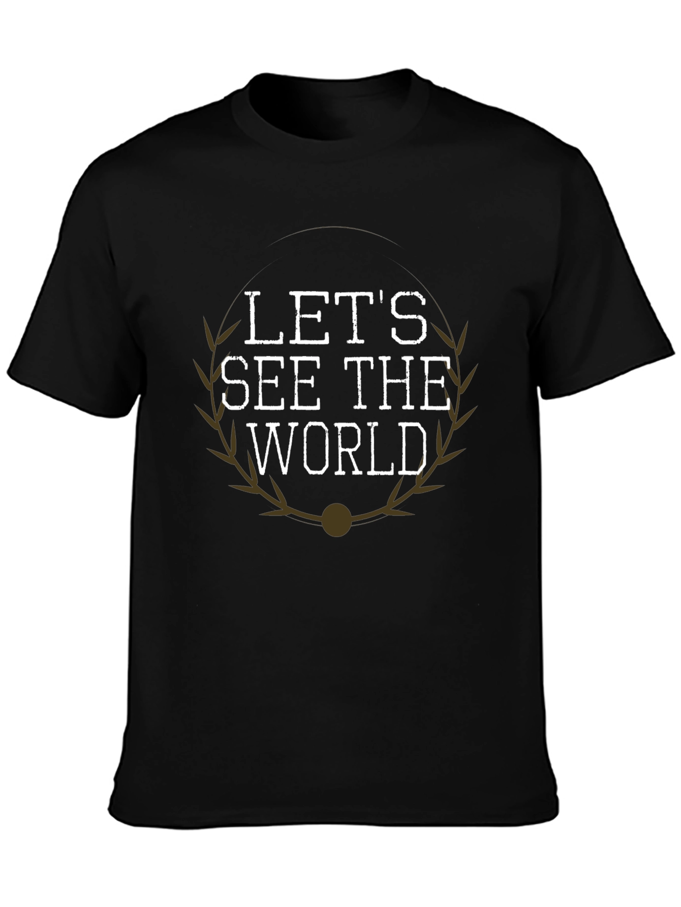 Lets See the World Graphic Tee - Black