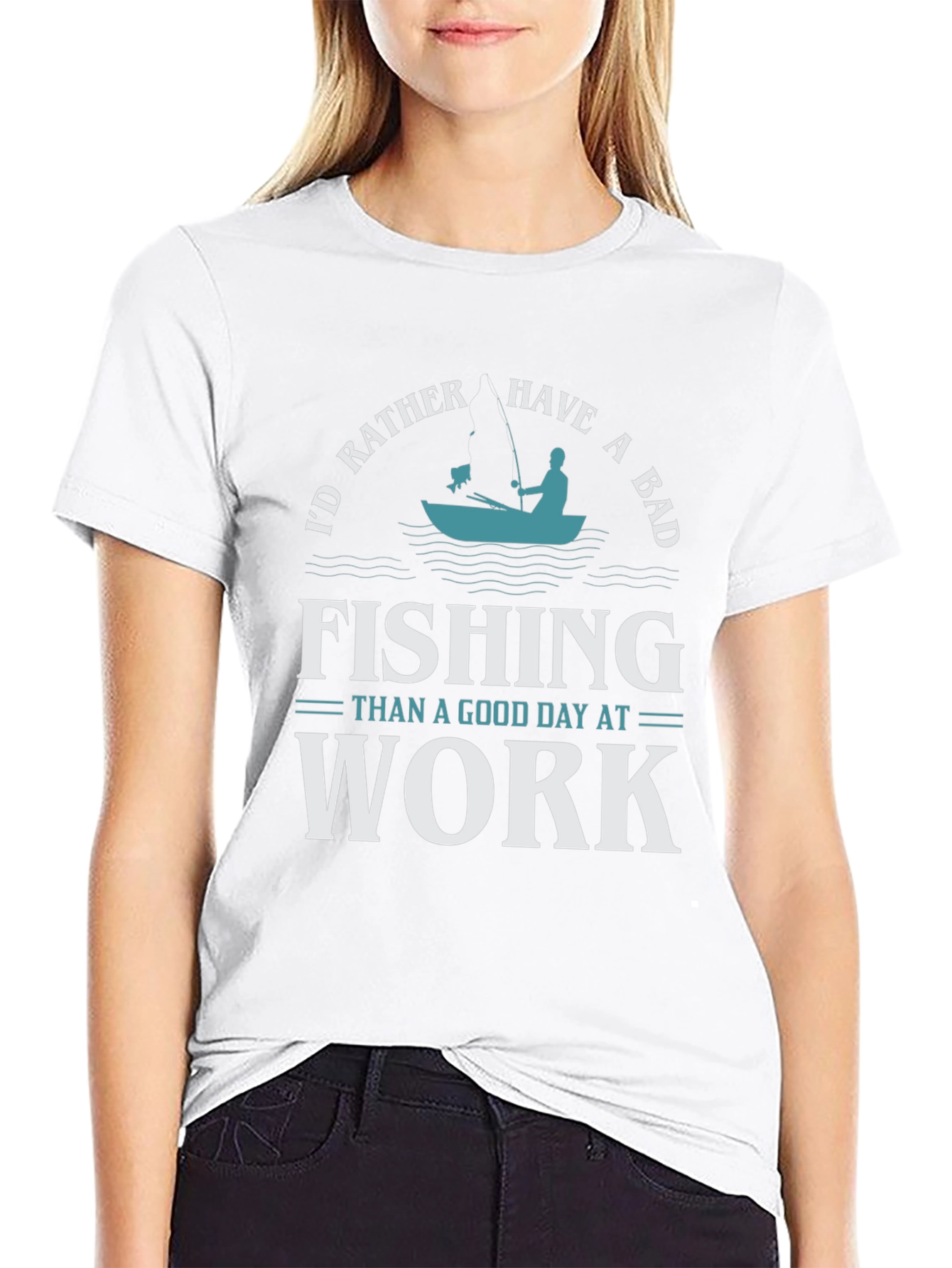 Fishing Graphic T-Shirt - Id Rather Be Fishing