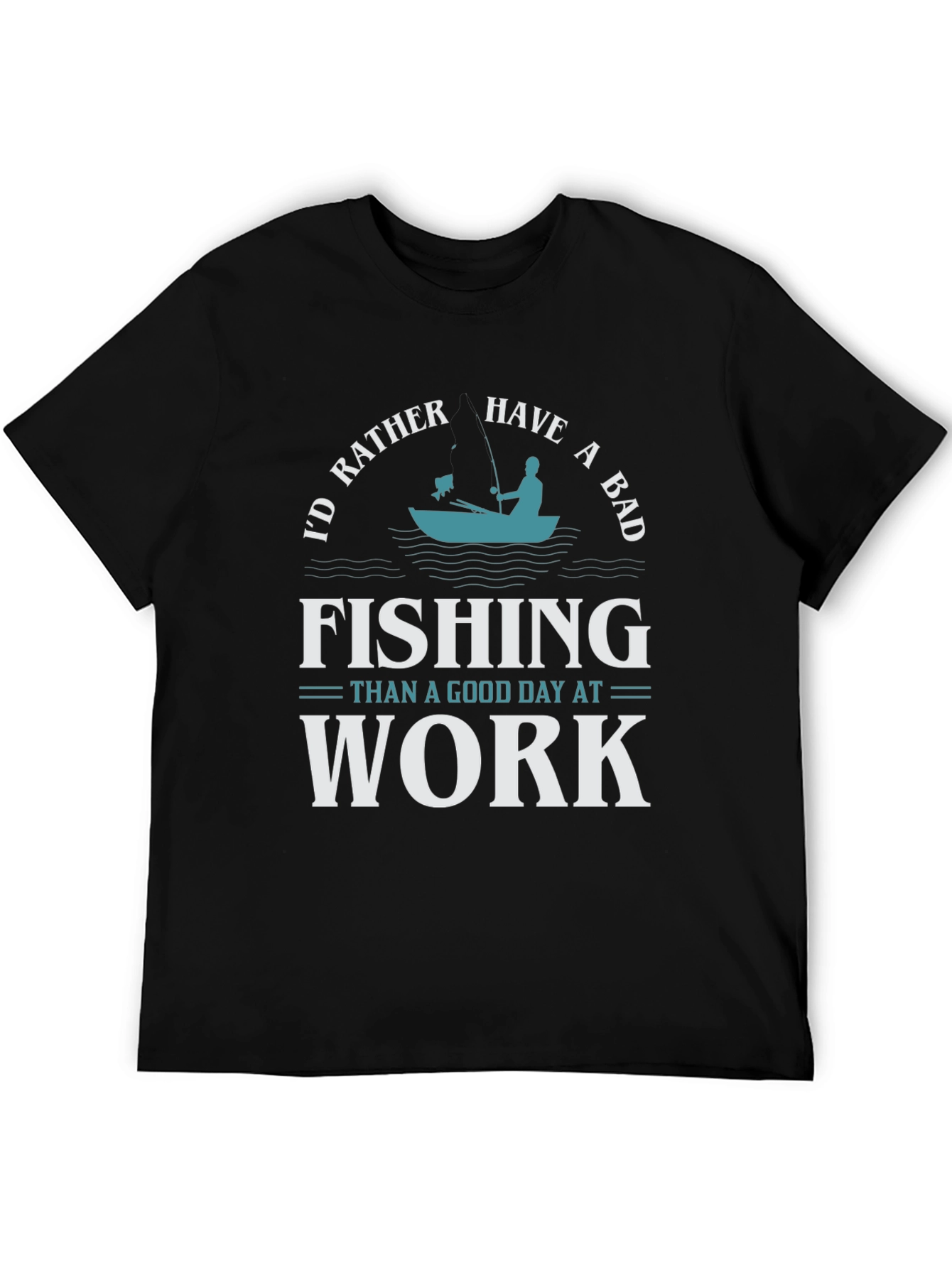 Fishing Graphic T-Shirt - Id Rather Be Fishing